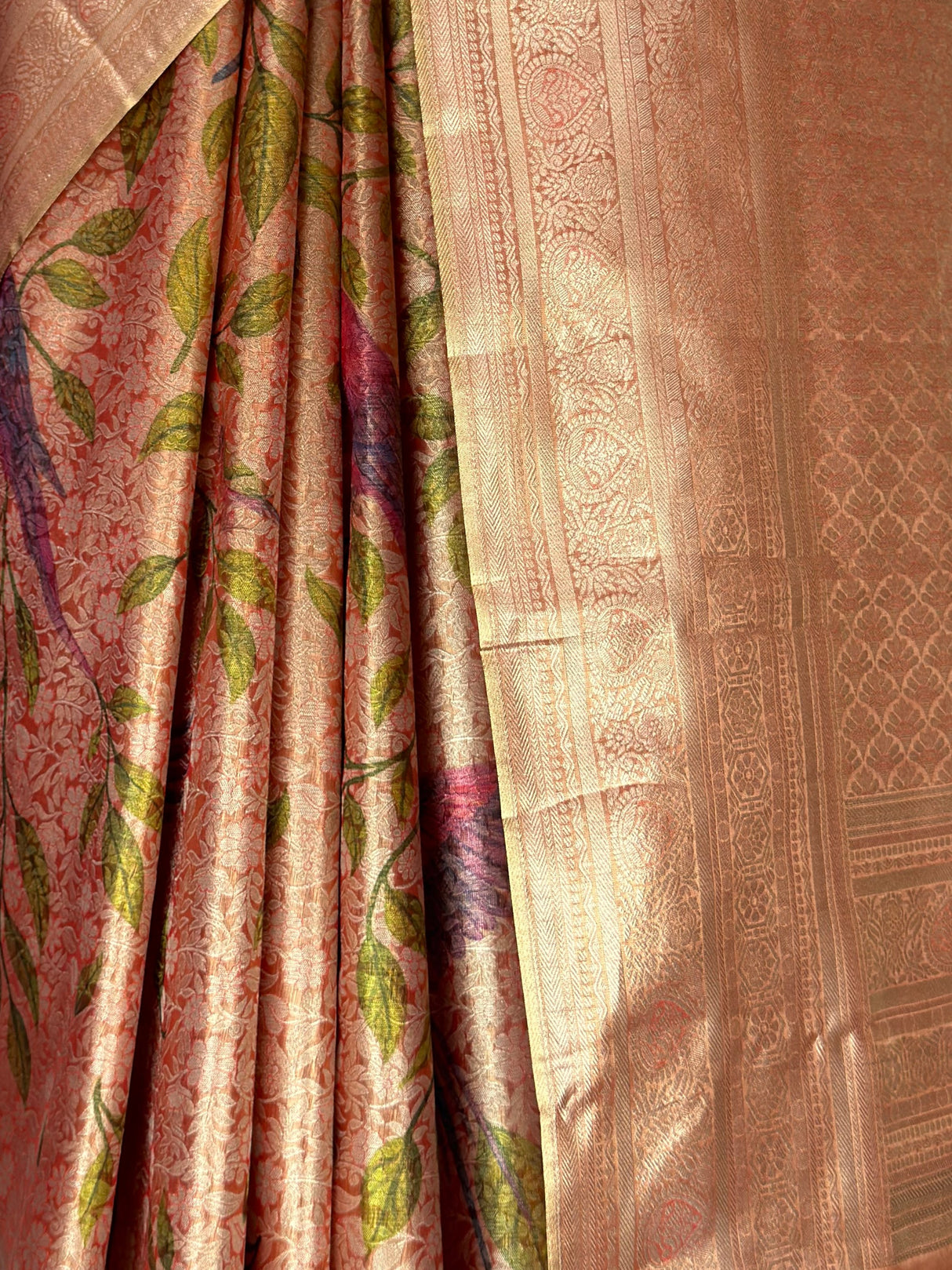 MIMOSA Orange Saree Saree — fleets shot full lifestyle