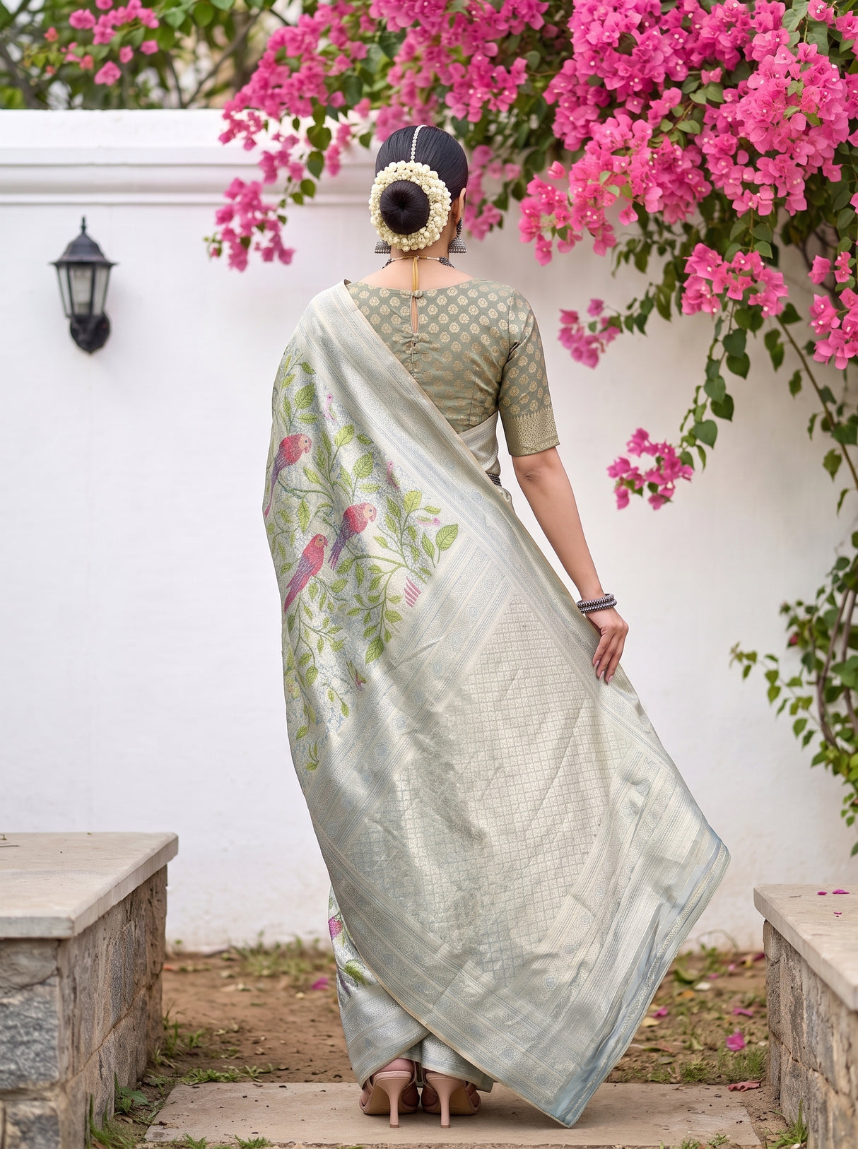 MIMOSA Sapphire Saree Saree — pose 2 styling detail