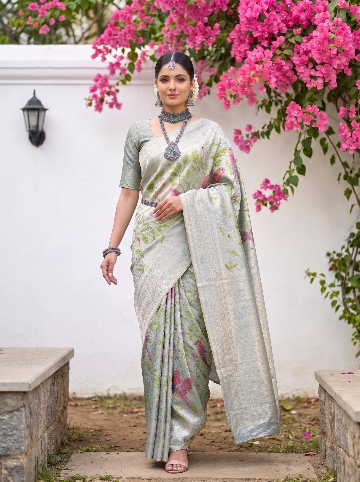 MIMOSA Sapphire Saree Saree — pose 6 styling detail