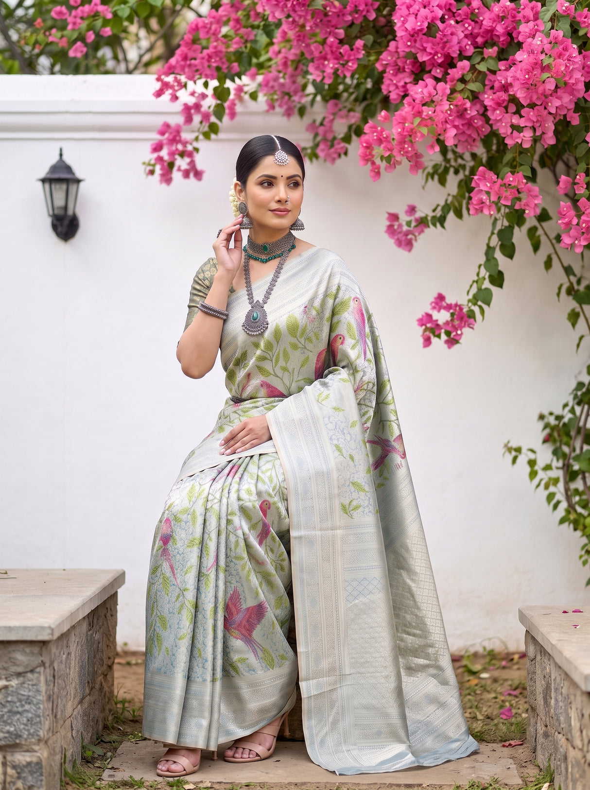 MIMOSA Sapphire Saree Saree — pose 8 styling detail