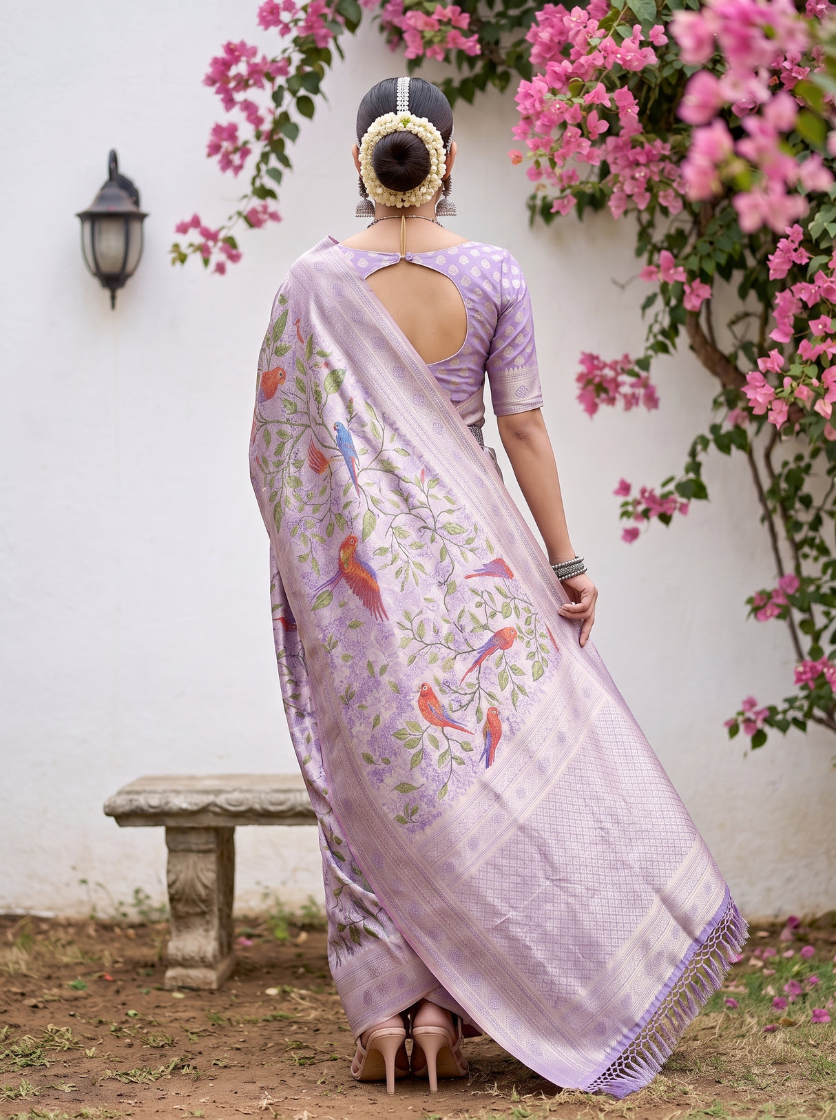 MIMOSA Violet Saree Saree — pose 2 styling detail