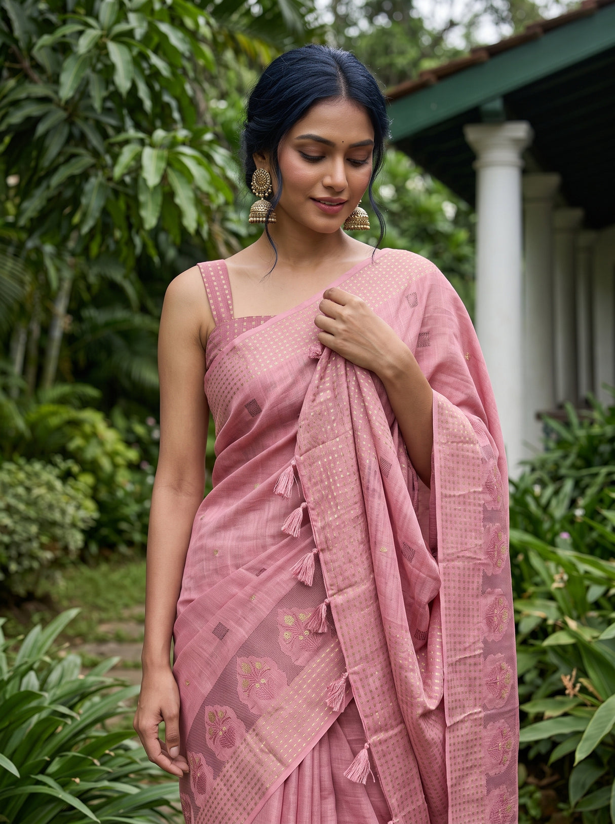 MIMOSA Gajari Saree Saree — pose 10 styling detail