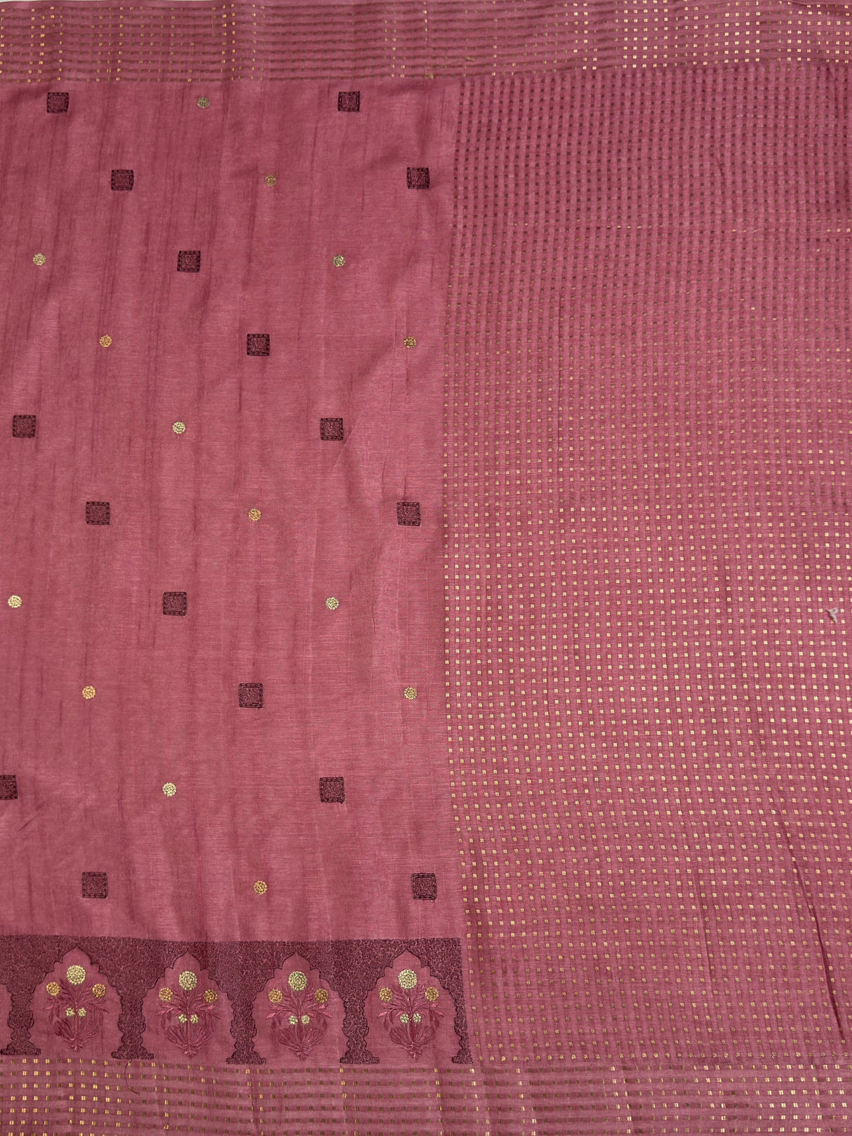 MIMOSA Gajari Saree Saree — pallu and zari work detail