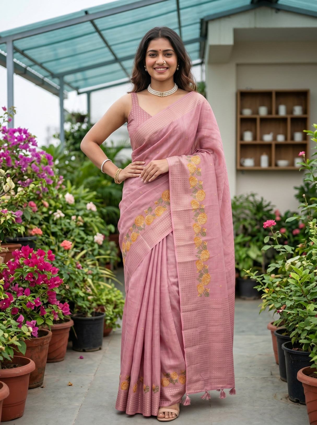 MIMOSA Saree Saree — pose 4 styling detail