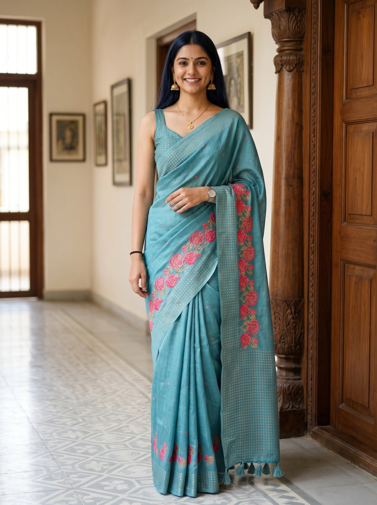 MIMOSA Saree Saree — front view on mannequin