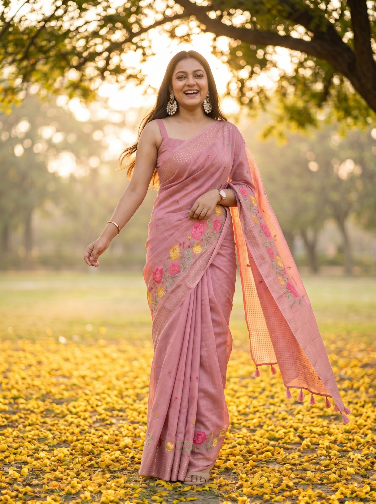MIMOSA Gajari Saree Saree — pose 9 styling detail