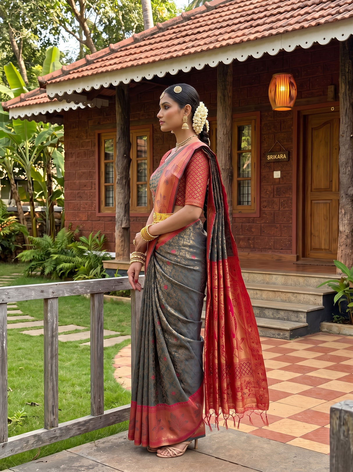 MIMOSA Saree Saree — pose 3 styling detail