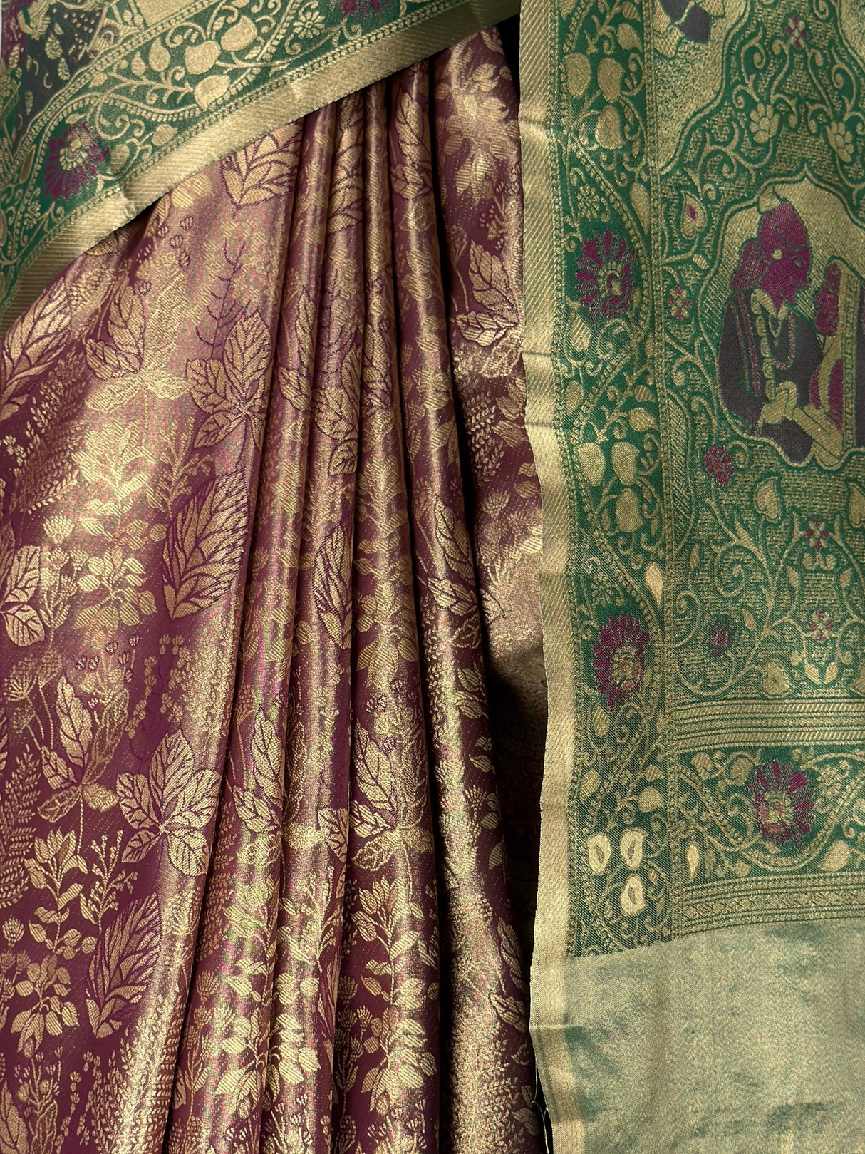 MIMOSA Chocolate Kanjivaram Art Silk Saree — fleets shot full lifestyle