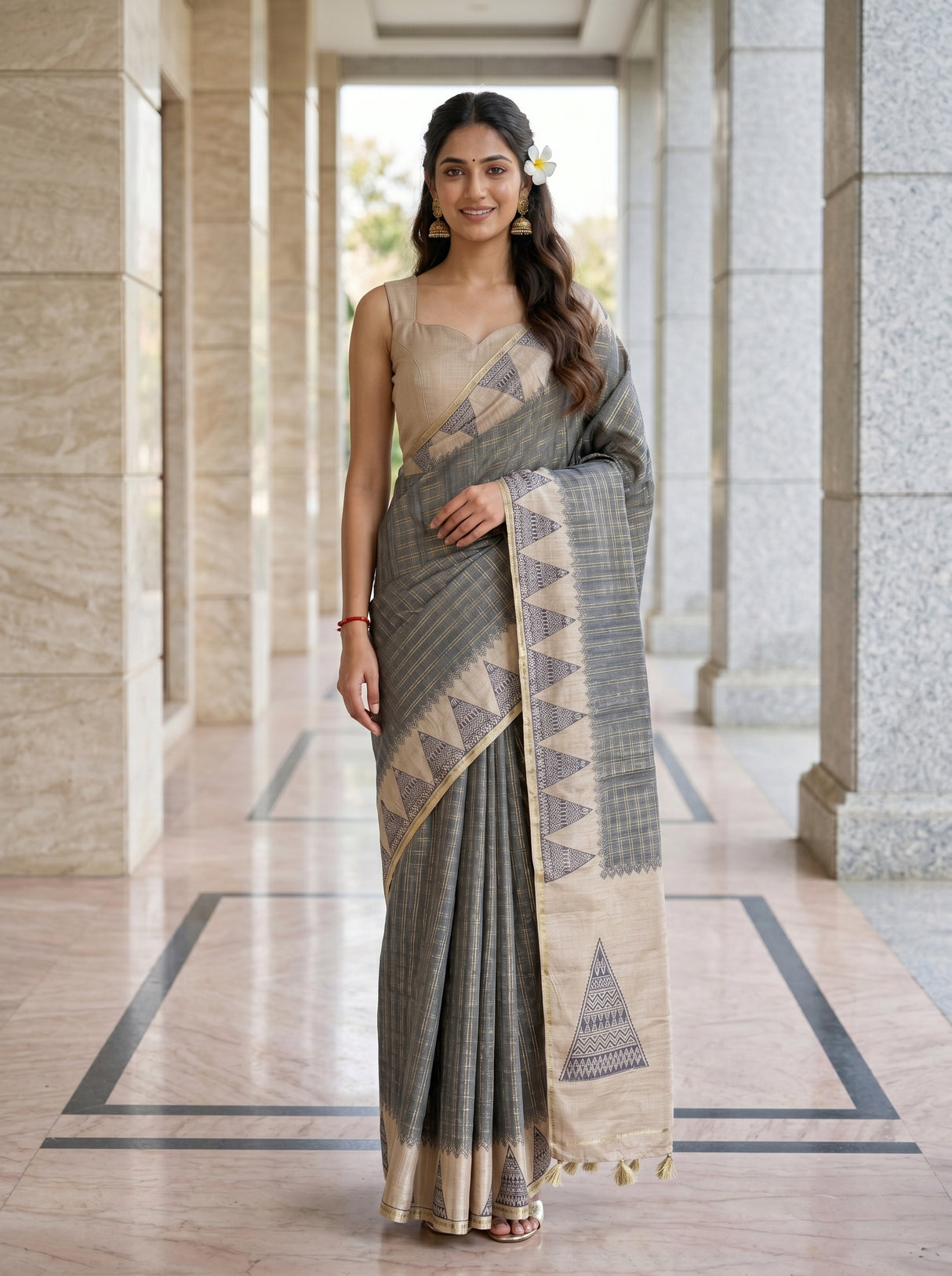 Grey Saree
