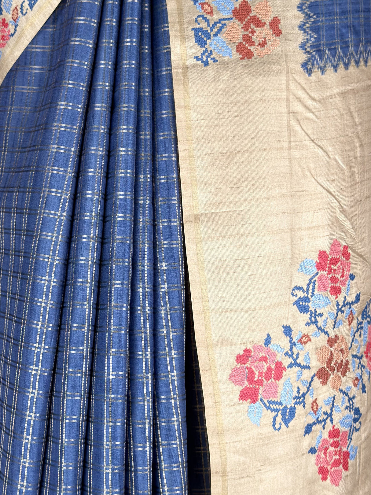MIMOSA Royal Blue Banarasi Art Silk Saree — fleets shot full lifestyle