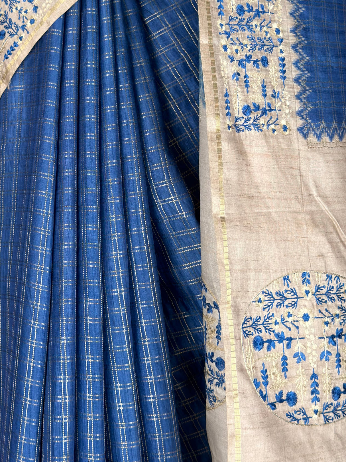 MIMOSA Royal Blue Saree Saree — fleets shot full lifestyle