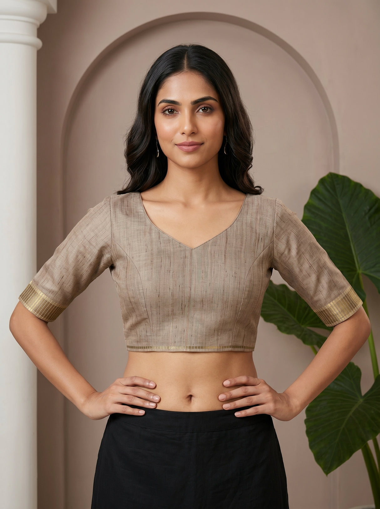 MIMOSA Sapphire Saree Saree — blouse close-up