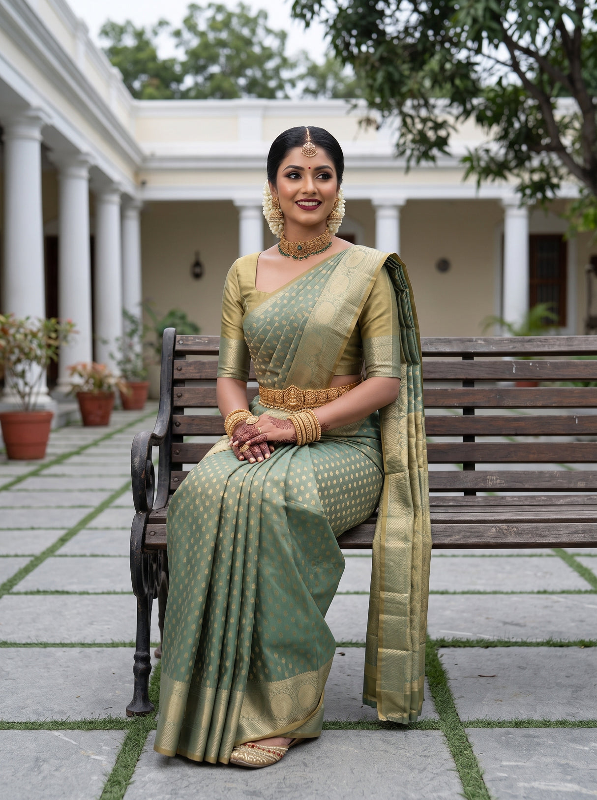 MIMOSA Sapphire Saree Saree — pose 8 styling detail