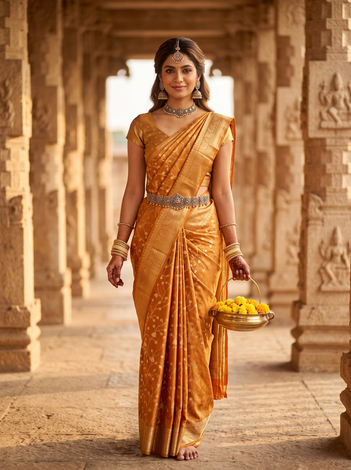 Orange Saree