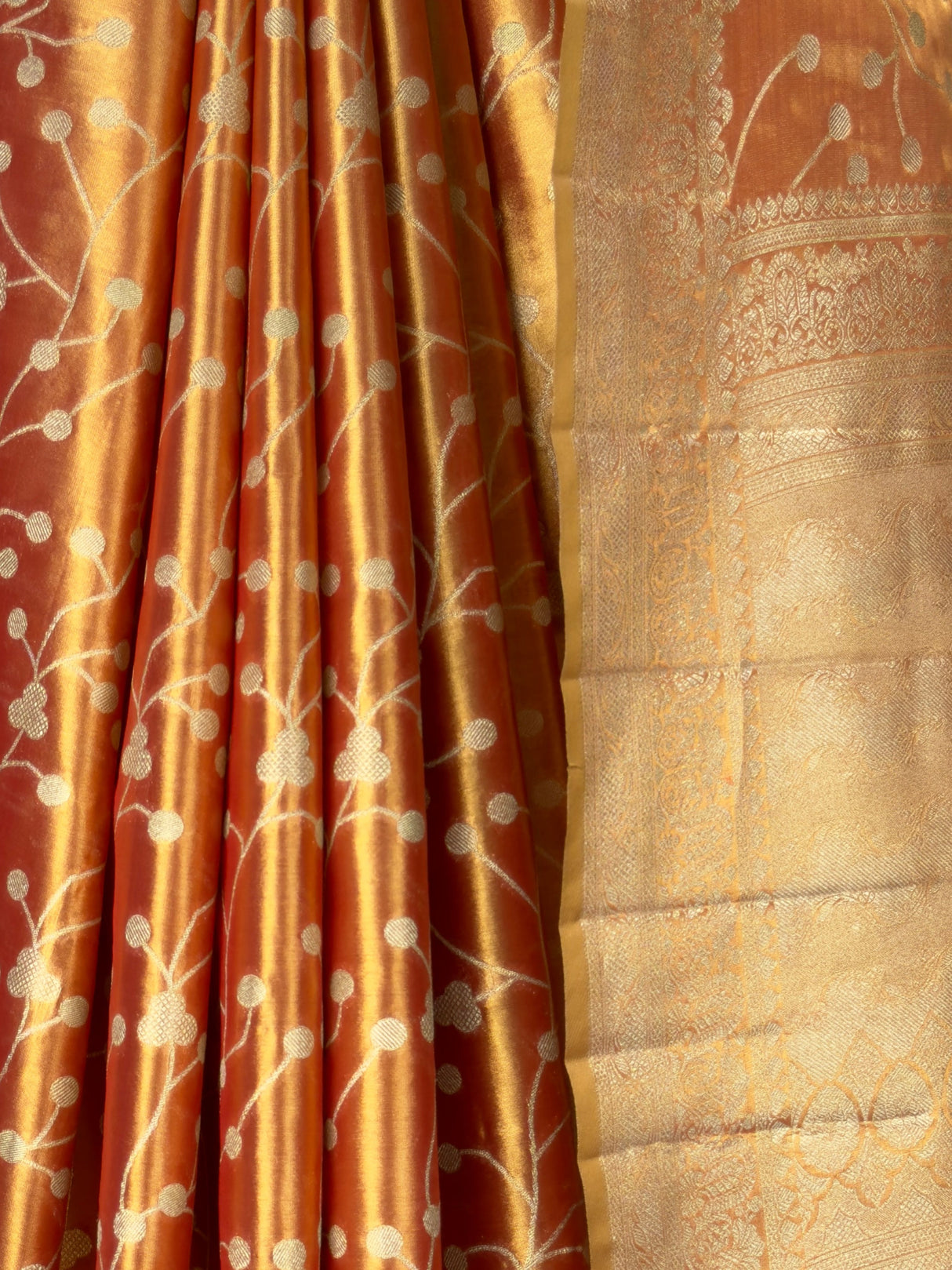 MIMOSA Orange Saree Saree — fleets shot full lifestyle