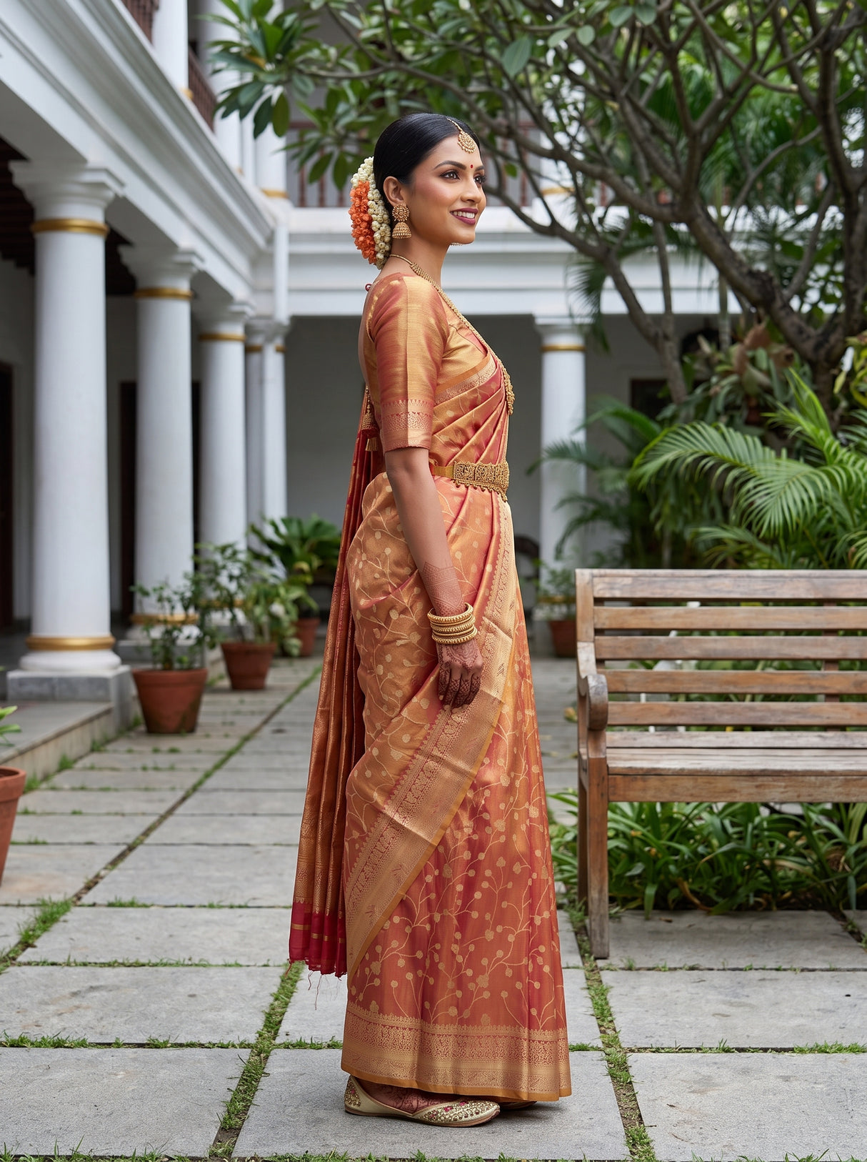 MIMOSA Rani Saree Saree — pose 3 styling detail