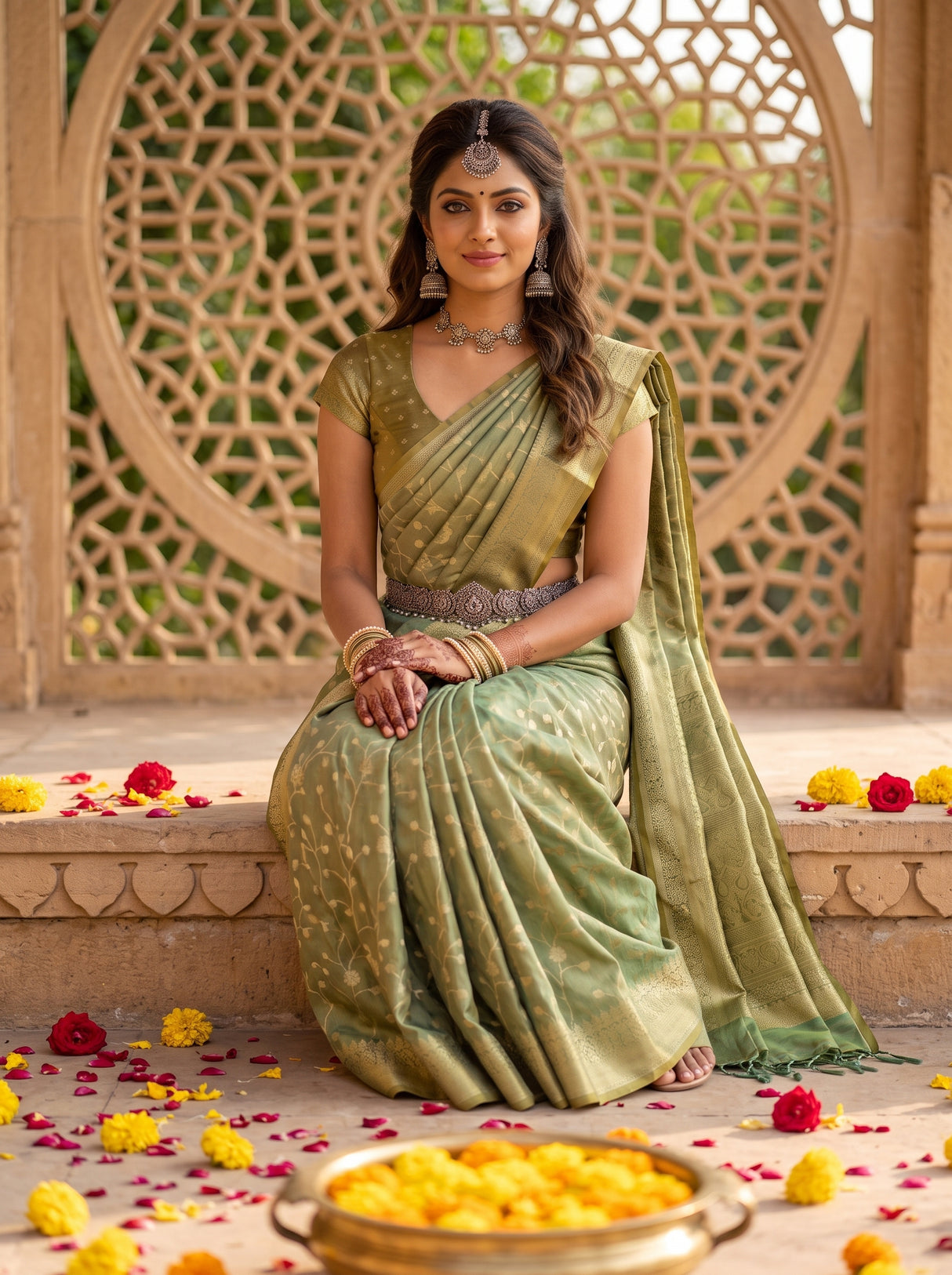 MIMOSA Sapphire Saree Saree — pose 8 styling detail