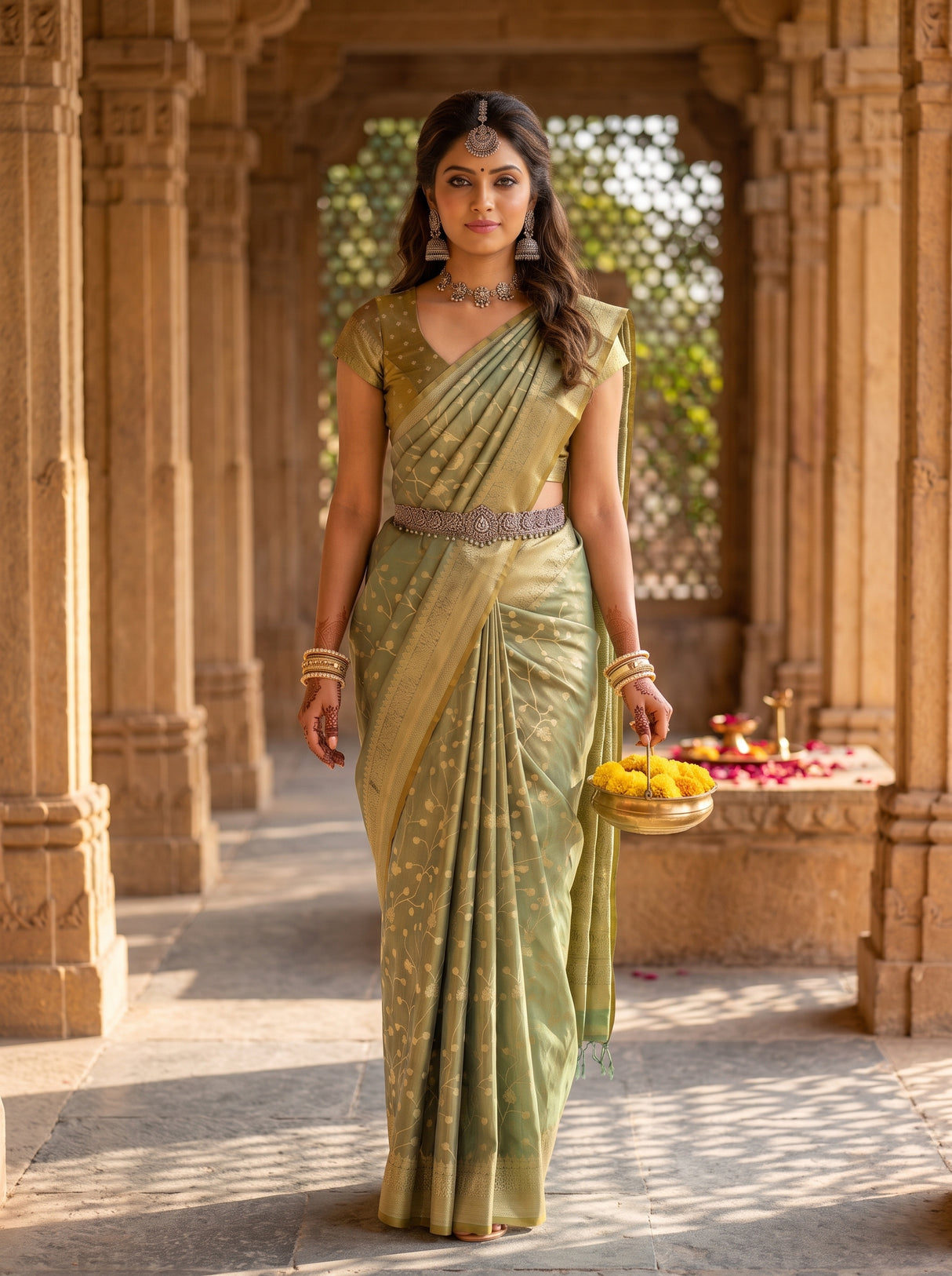 MIMOSA Sapphire Saree Saree — pose 9 styling detail