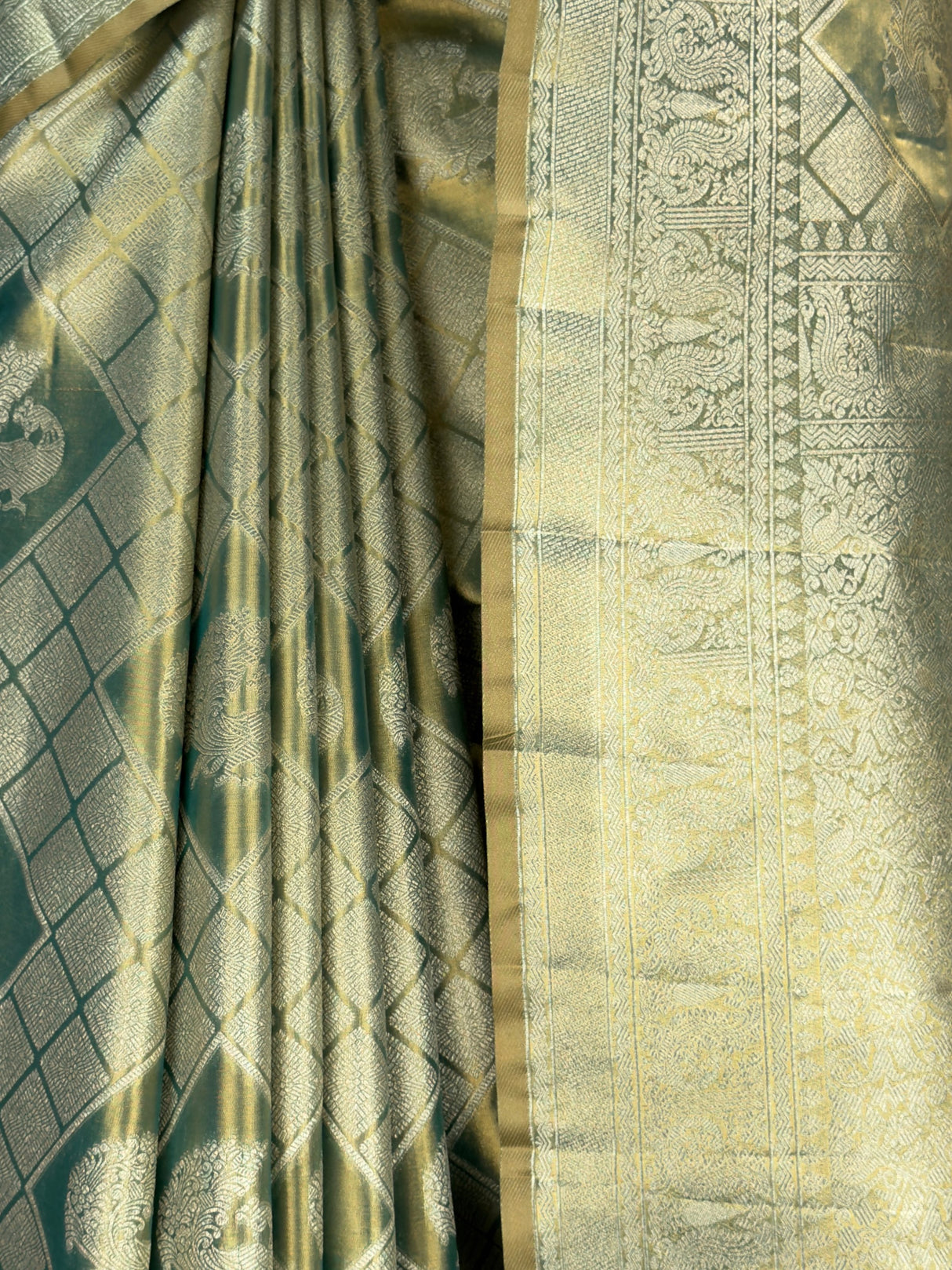 MIMOSA Sapphire Kanjivaram Art Silk Saree — fleets shot full lifestyle