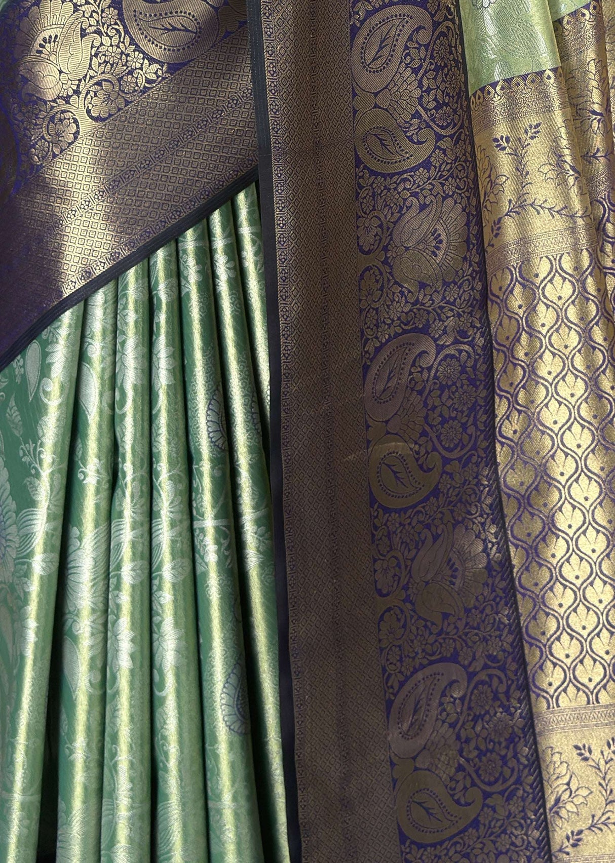 MIMOSA Rama Kanjivaram Art Silk Saree — fleets shot full lifestyle