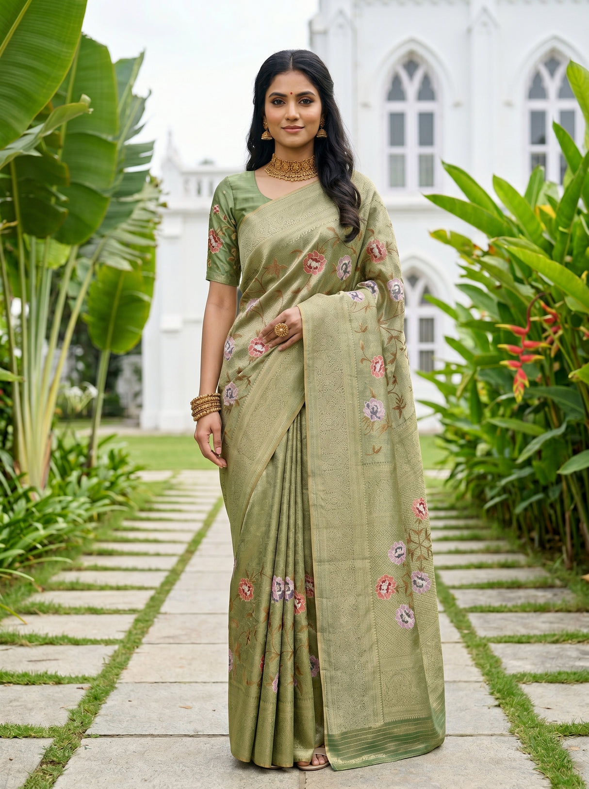 MIMOSA Saree Saree — front view on mannequin