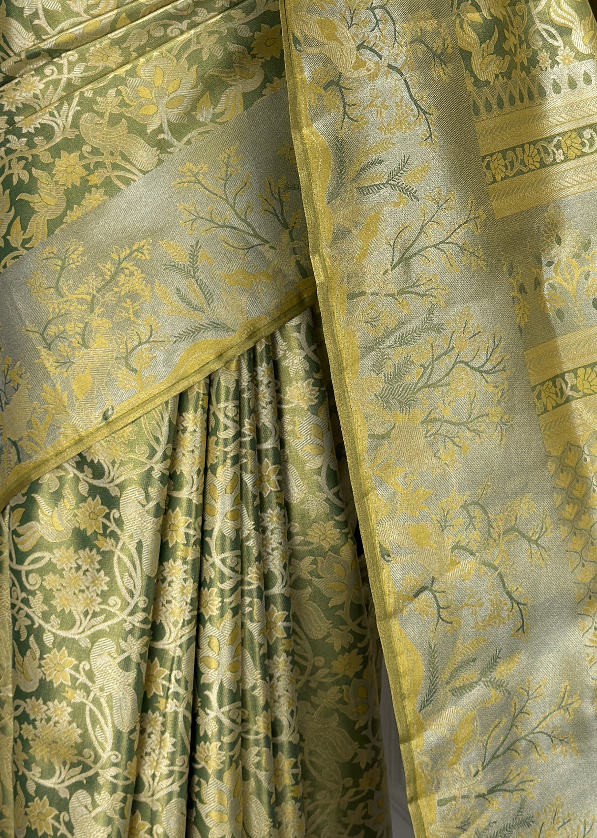 MIMOSA Gold Kanjivaram Art Silk Saree β fleets shot full lifestyle