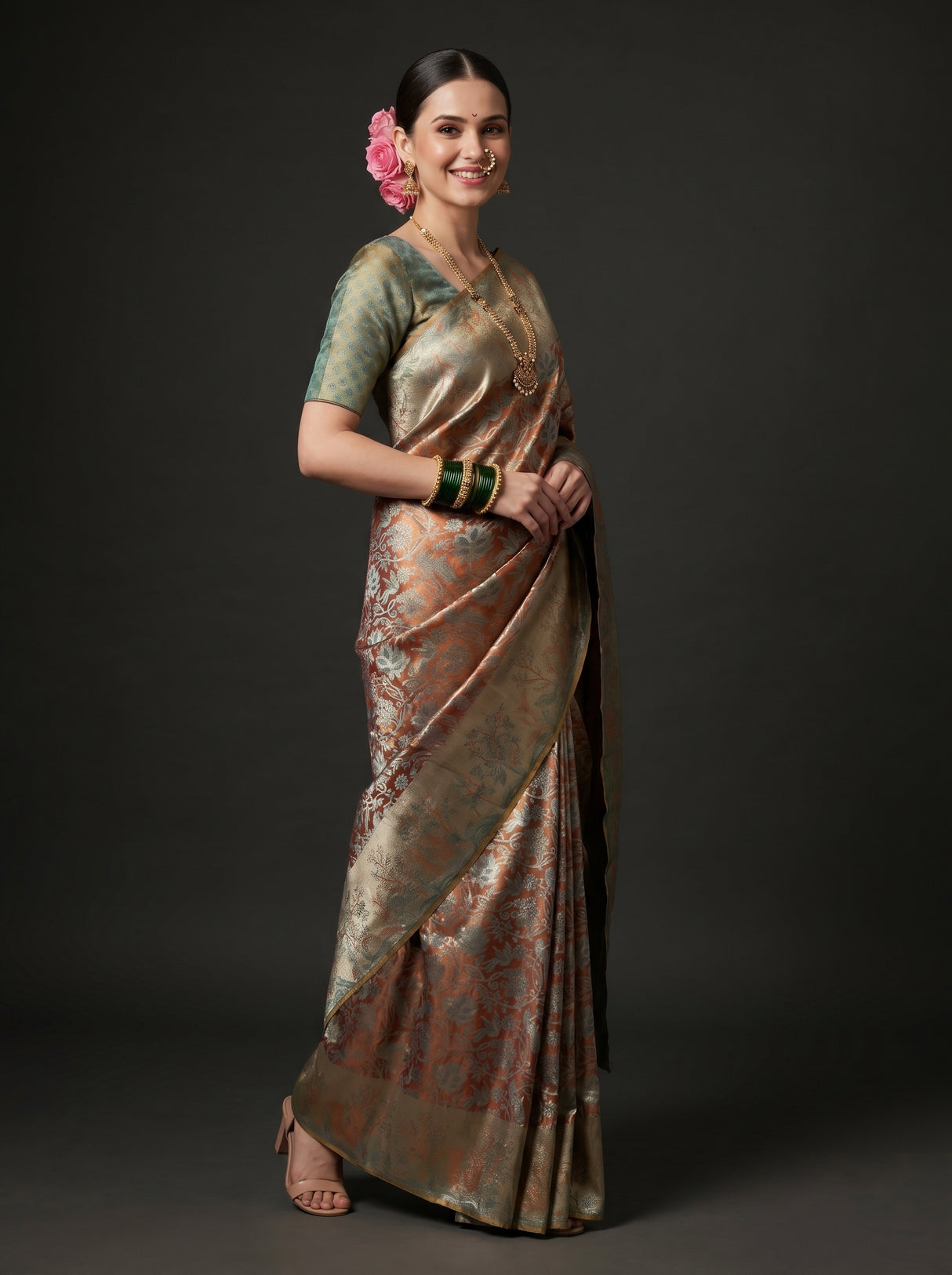 MIMOSA Saffire Kanjivaram Art Silk Saree β Lifestyle Pose