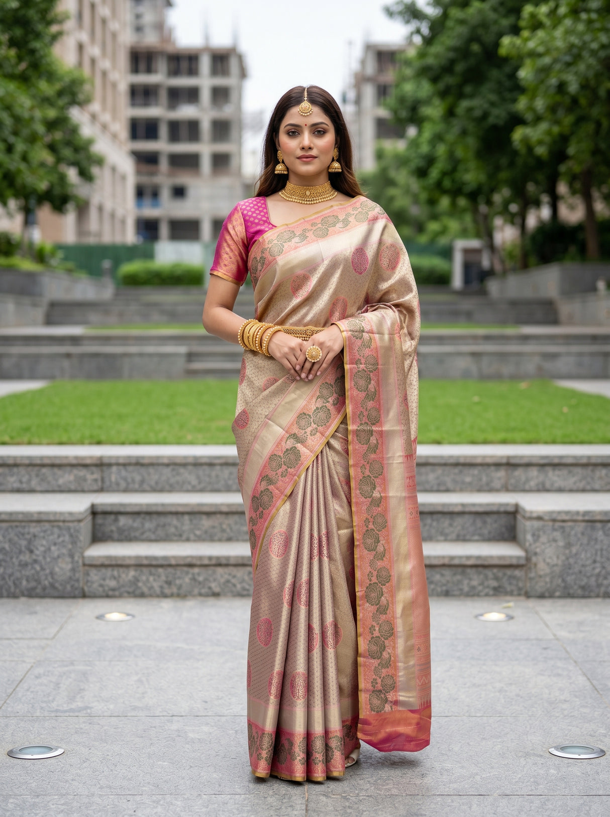 MIMOSA Saree Saree — front view on mannequin