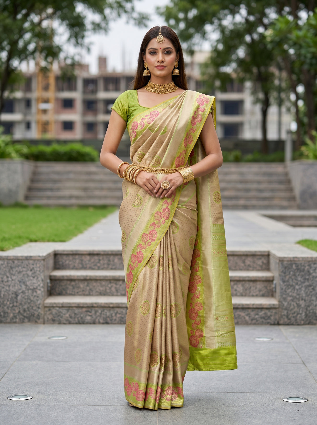 MIMOSA Saree Saree — front view on mannequin