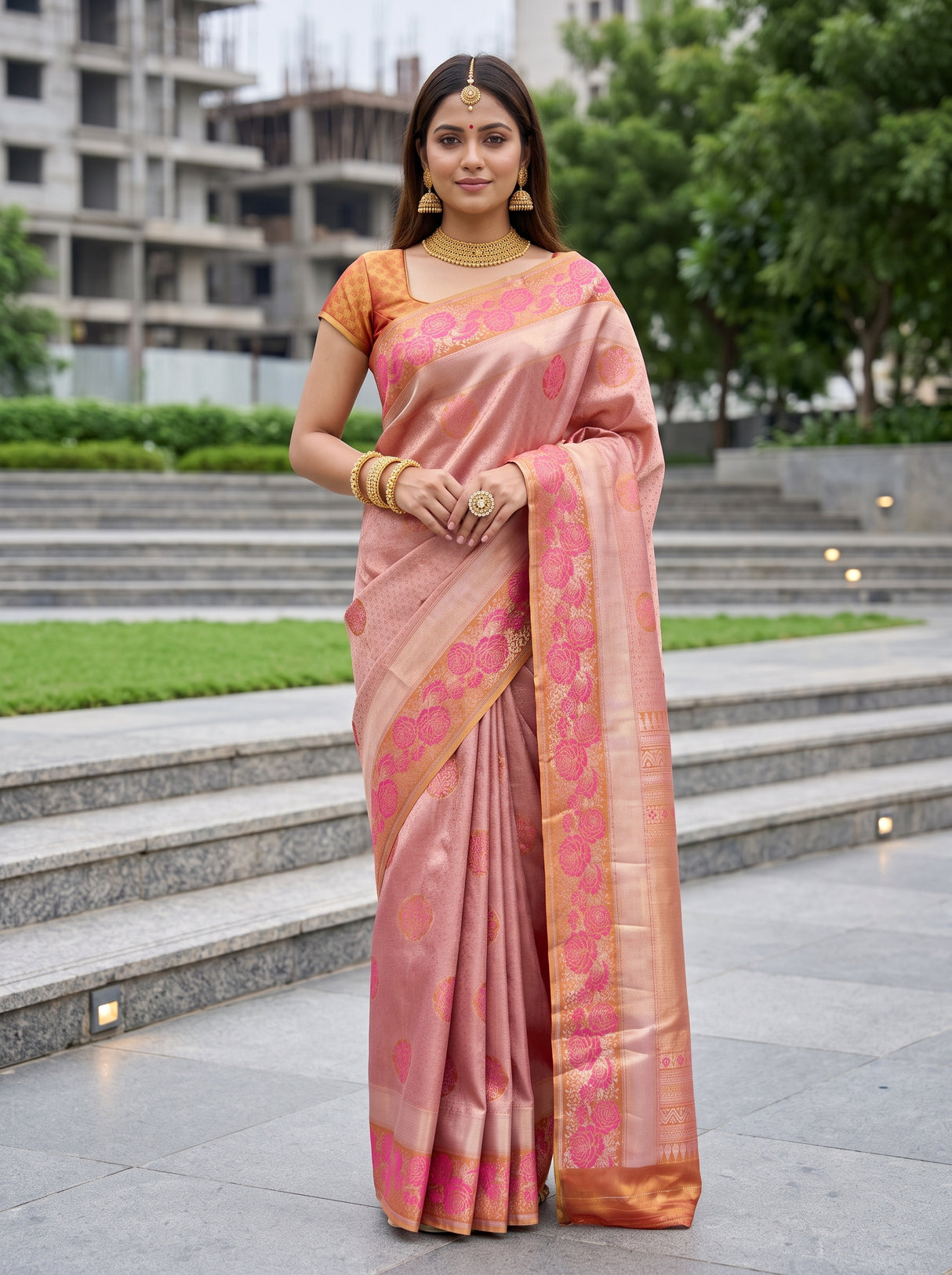 MIMOSA Saree Saree — front view on mannequin