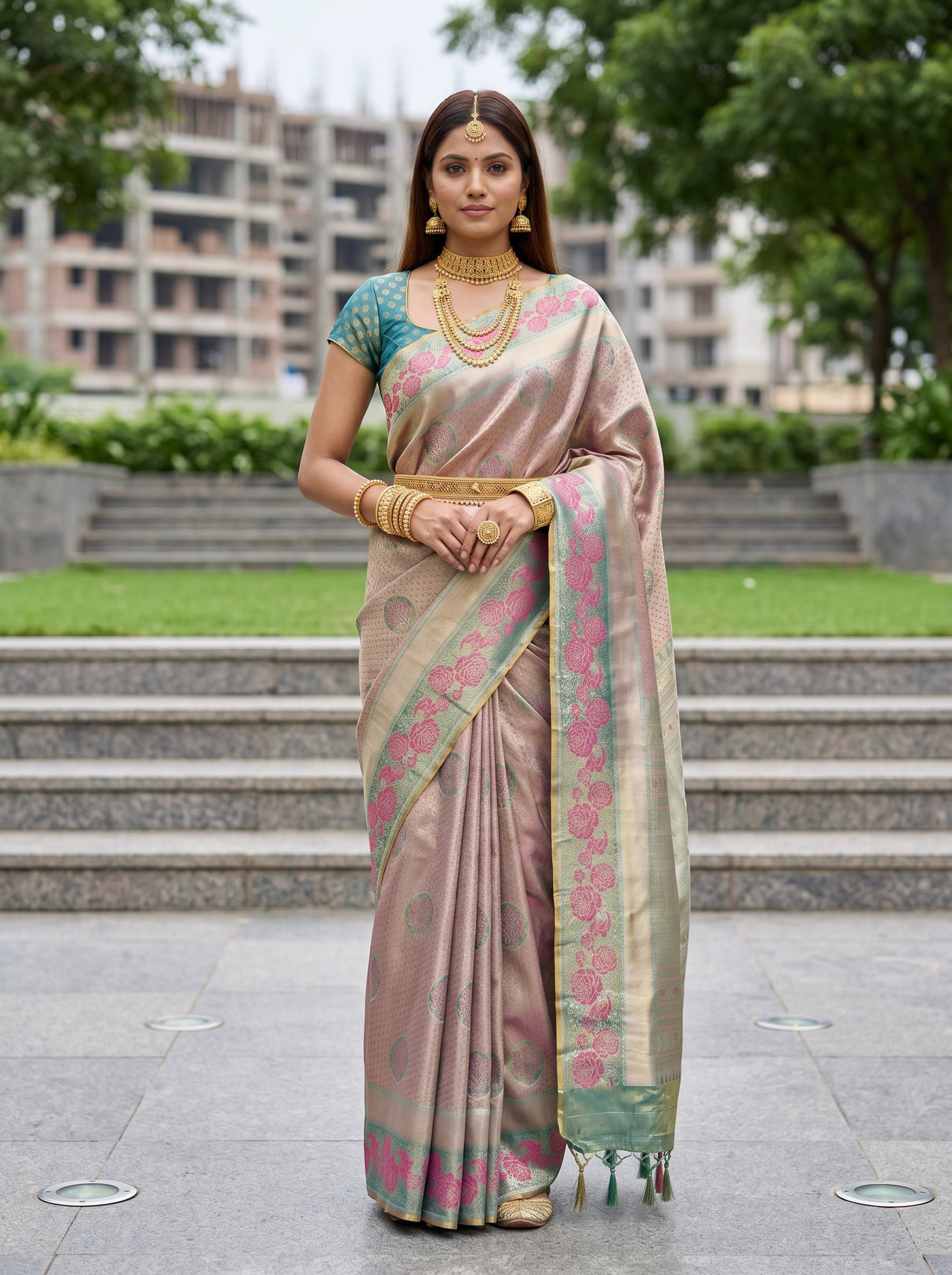 MIMOSA Saree Saree — front view on mannequin