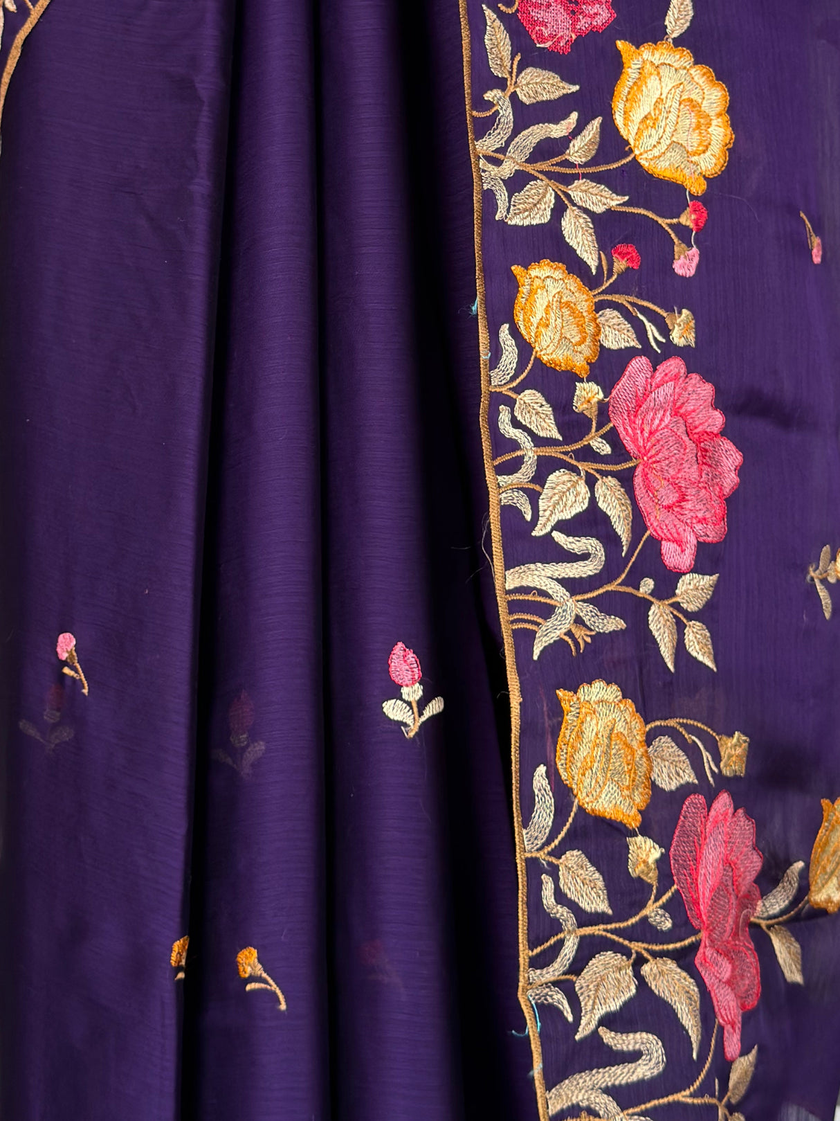 MIMOSA Purple Banarasi chiffon Saree — fleets shot full lifestyle