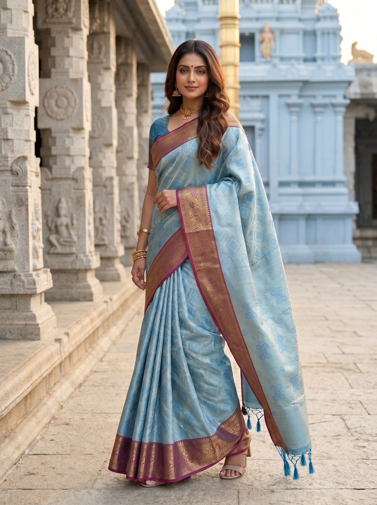 MIMOSA Ananda Saree Saree — pose 9 styling detail