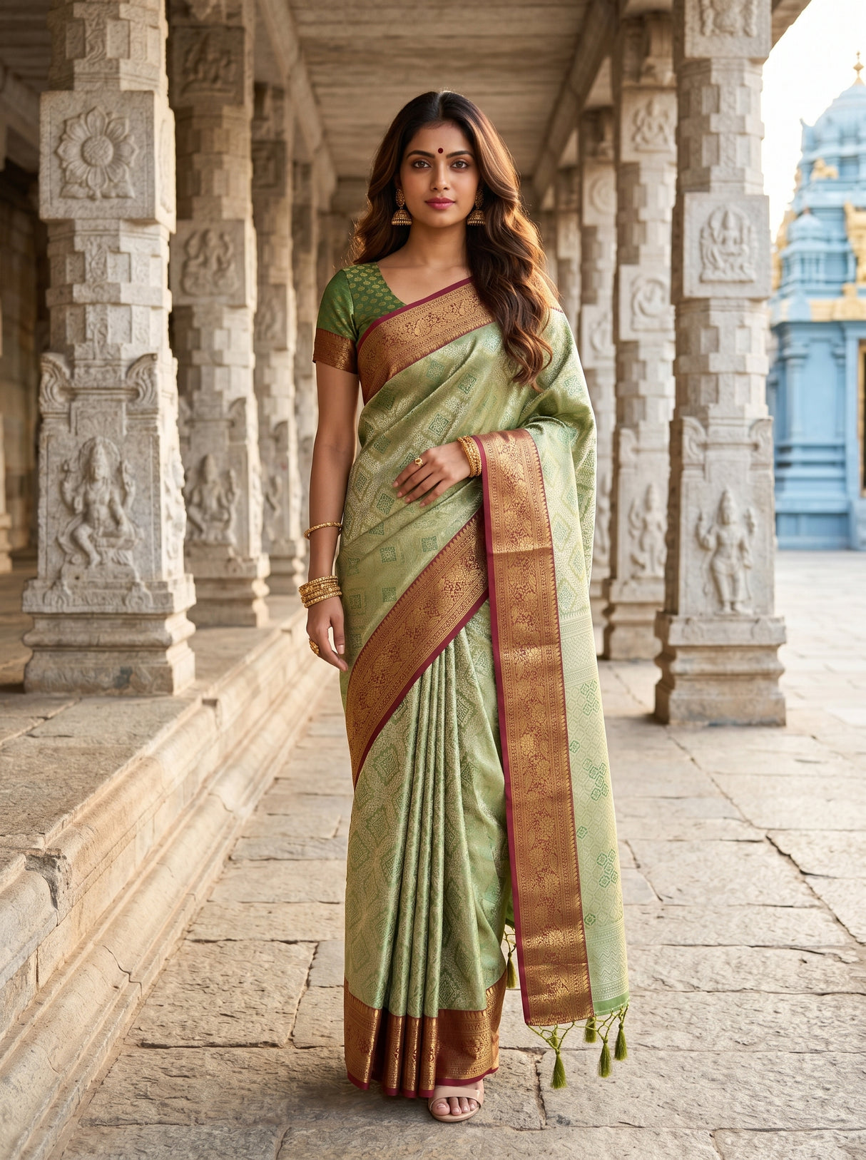 Green Saree