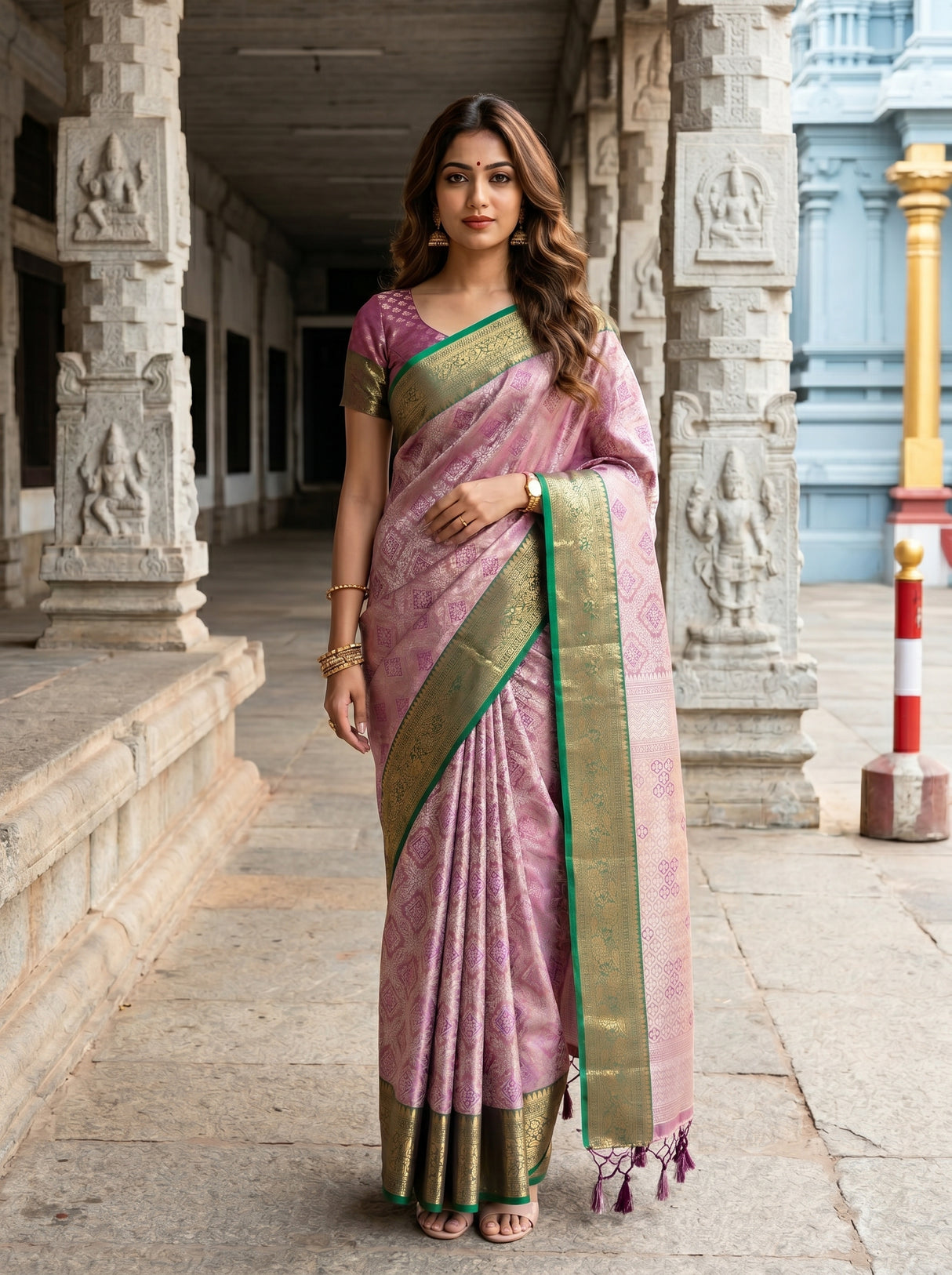Magenta Saree