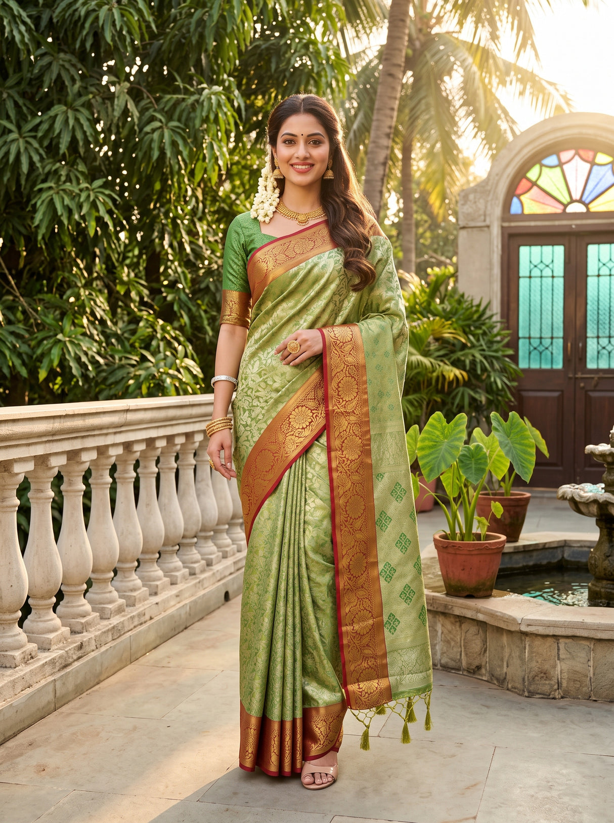 Green Saree