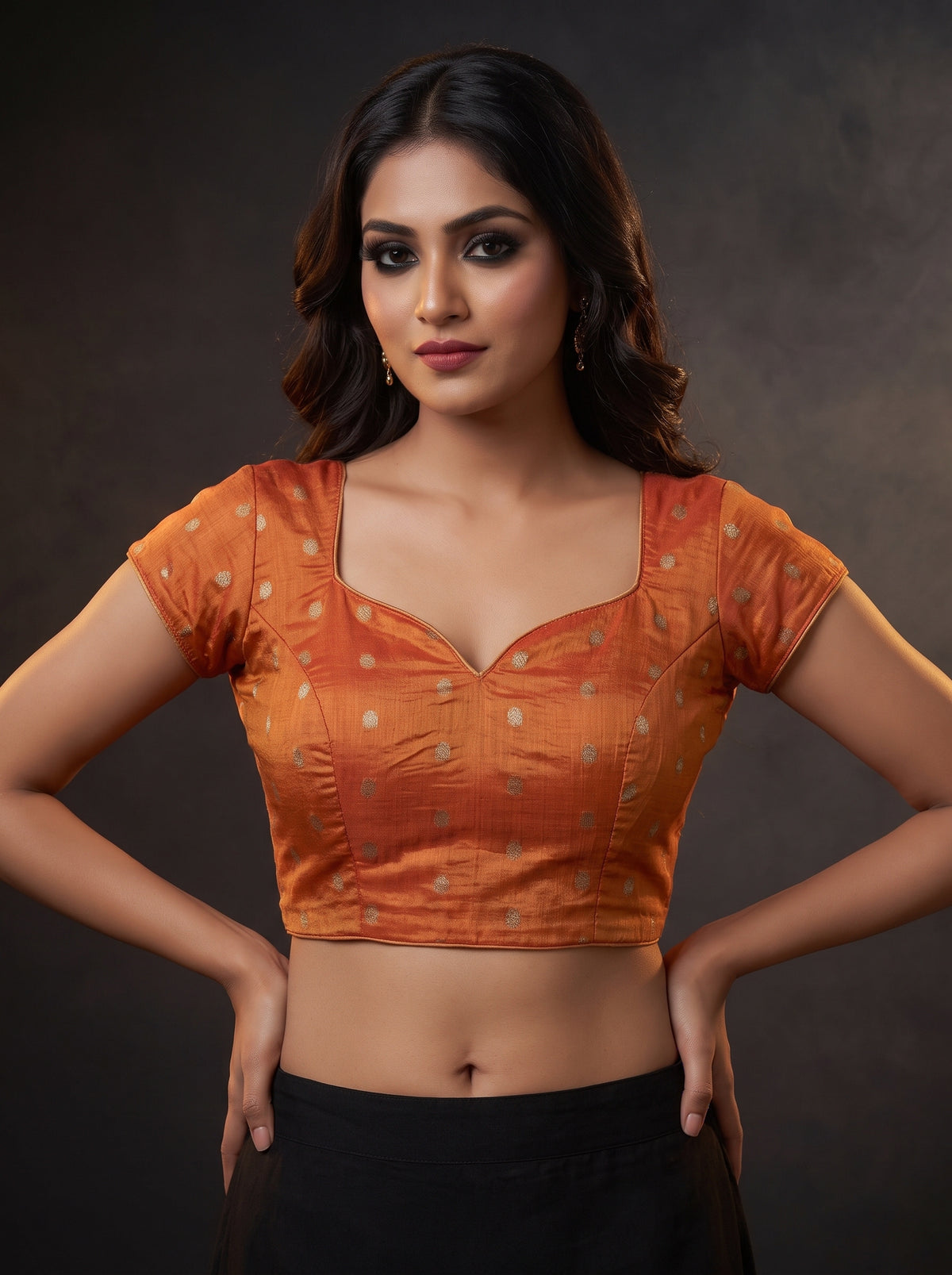 MIMOSA Pink Jaipur Saree — blouse close-up