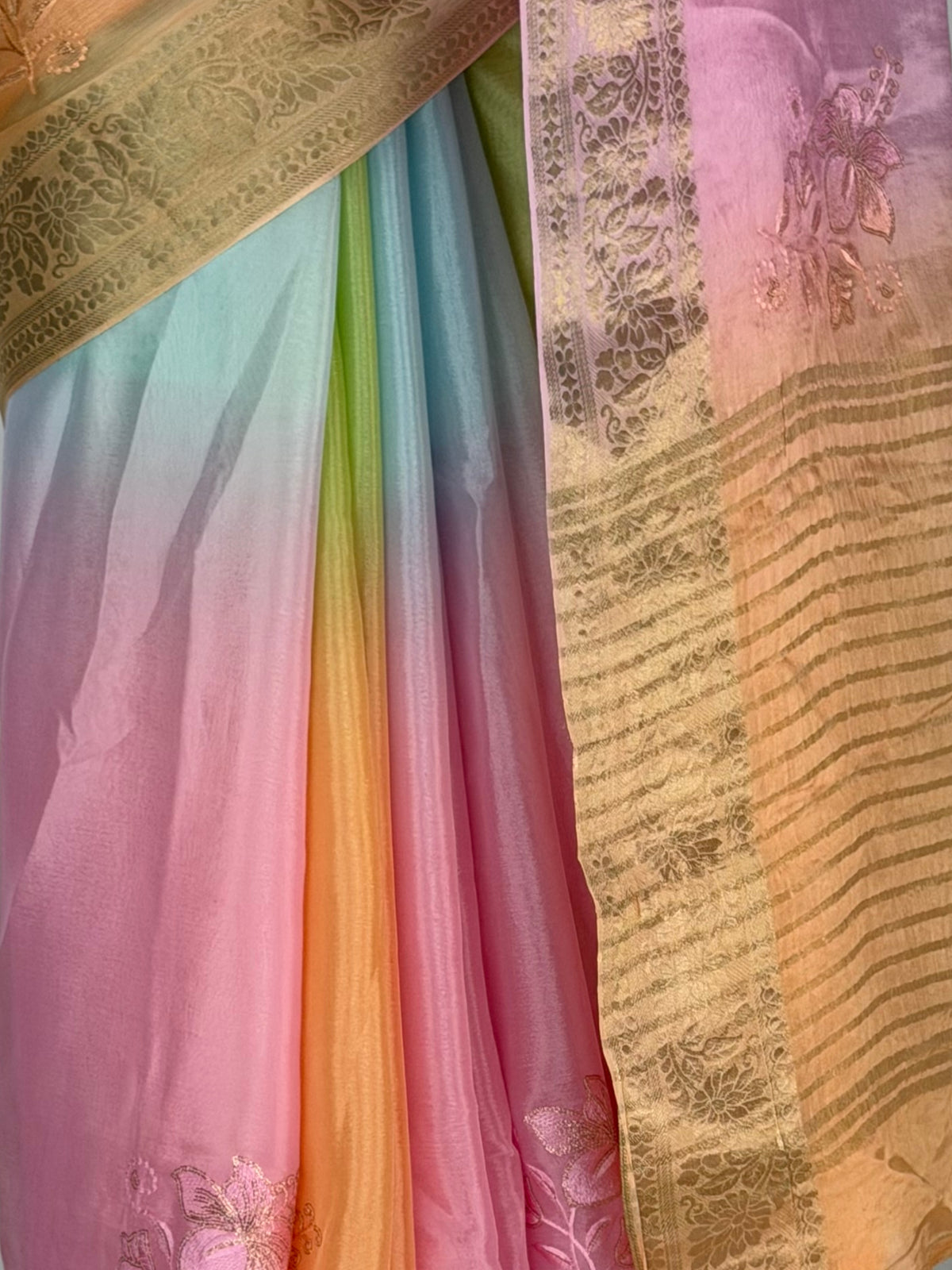 MIMOSA Pink Jaipur Saree — fleets shot full lifestyle
