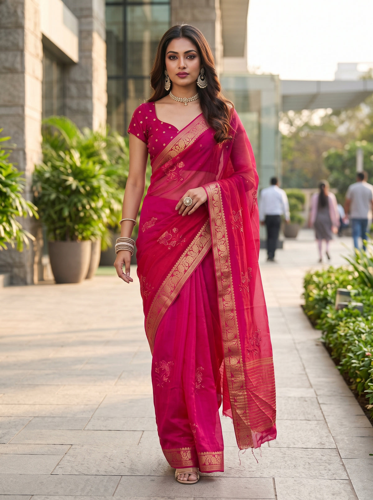 MIMOSA Rani Jaipur Saree — pose 6 styling detail
