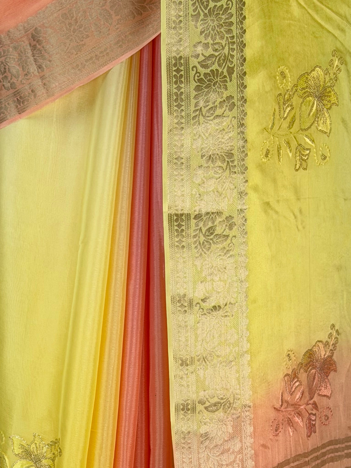MIMOSA Yellow Jaipur Saree — fleets shot full lifestyle