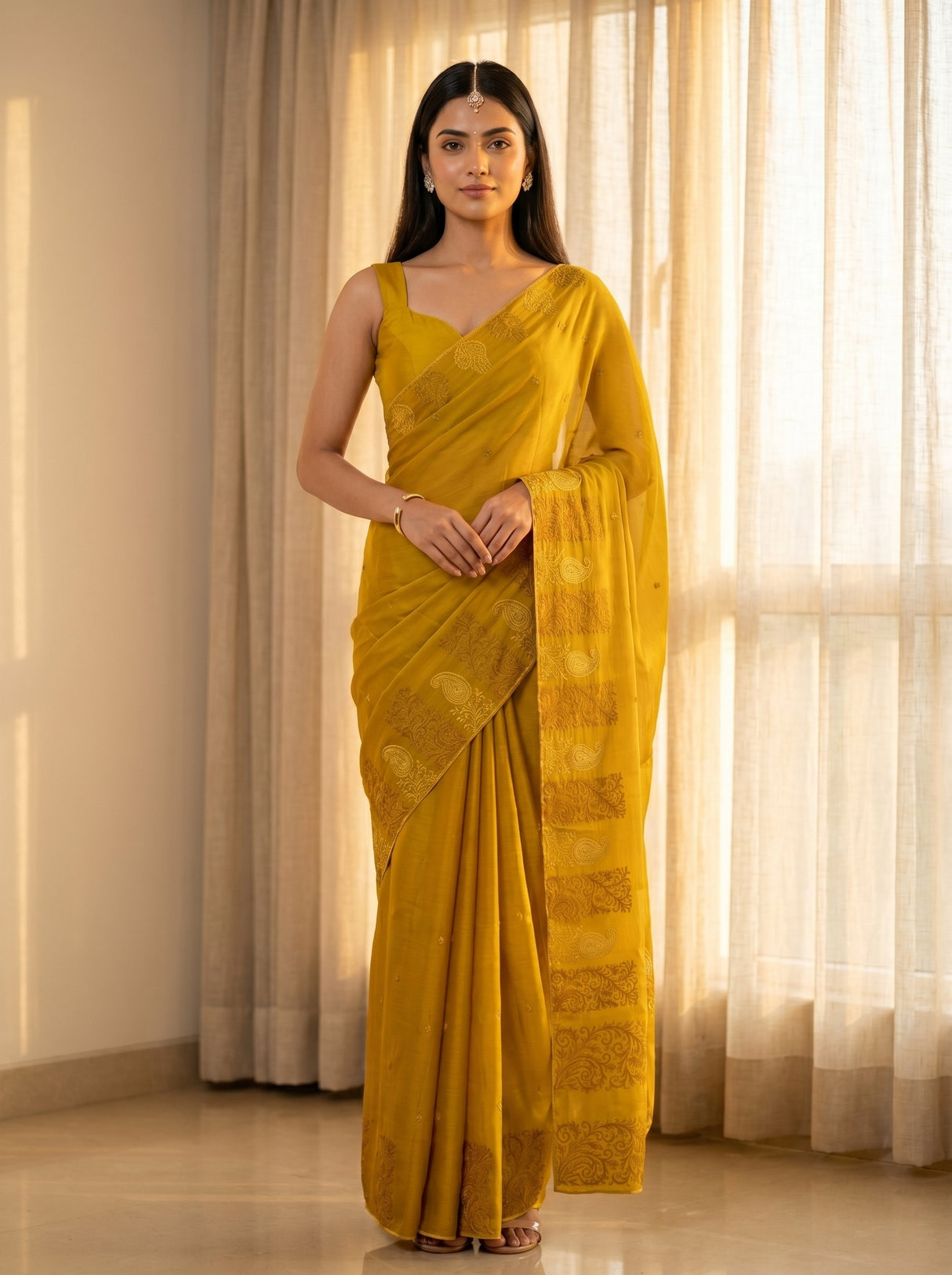Gold Saree