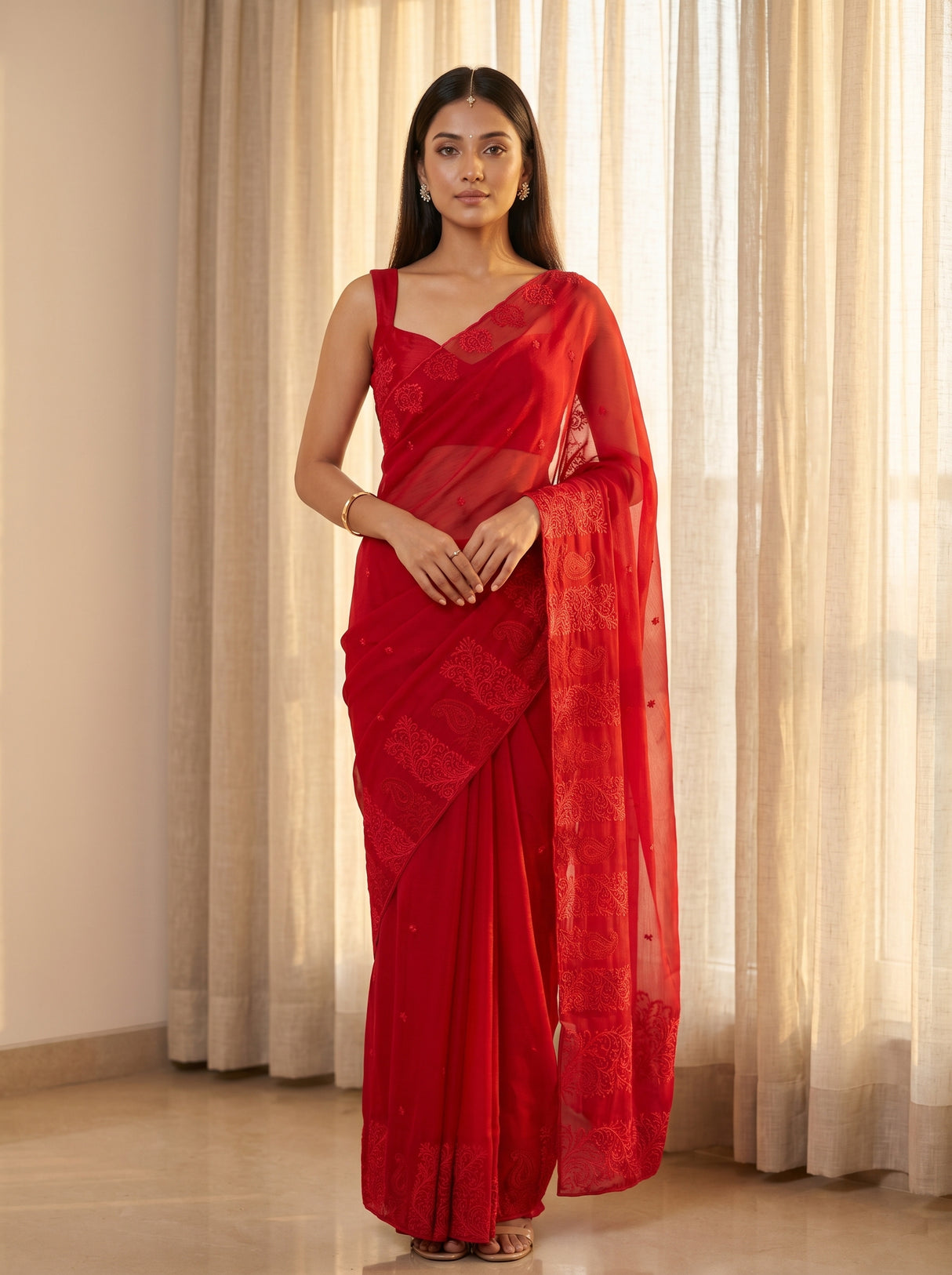 Red Saree