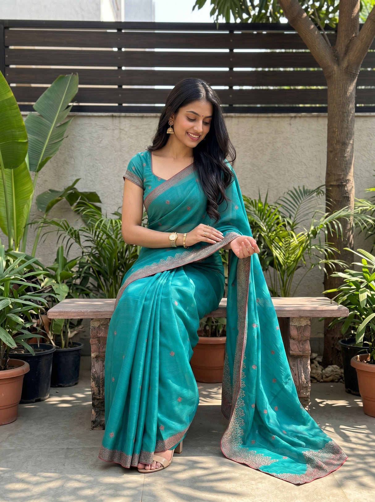 MIMOSA Rama Saree Saree — pose 8 styling detail