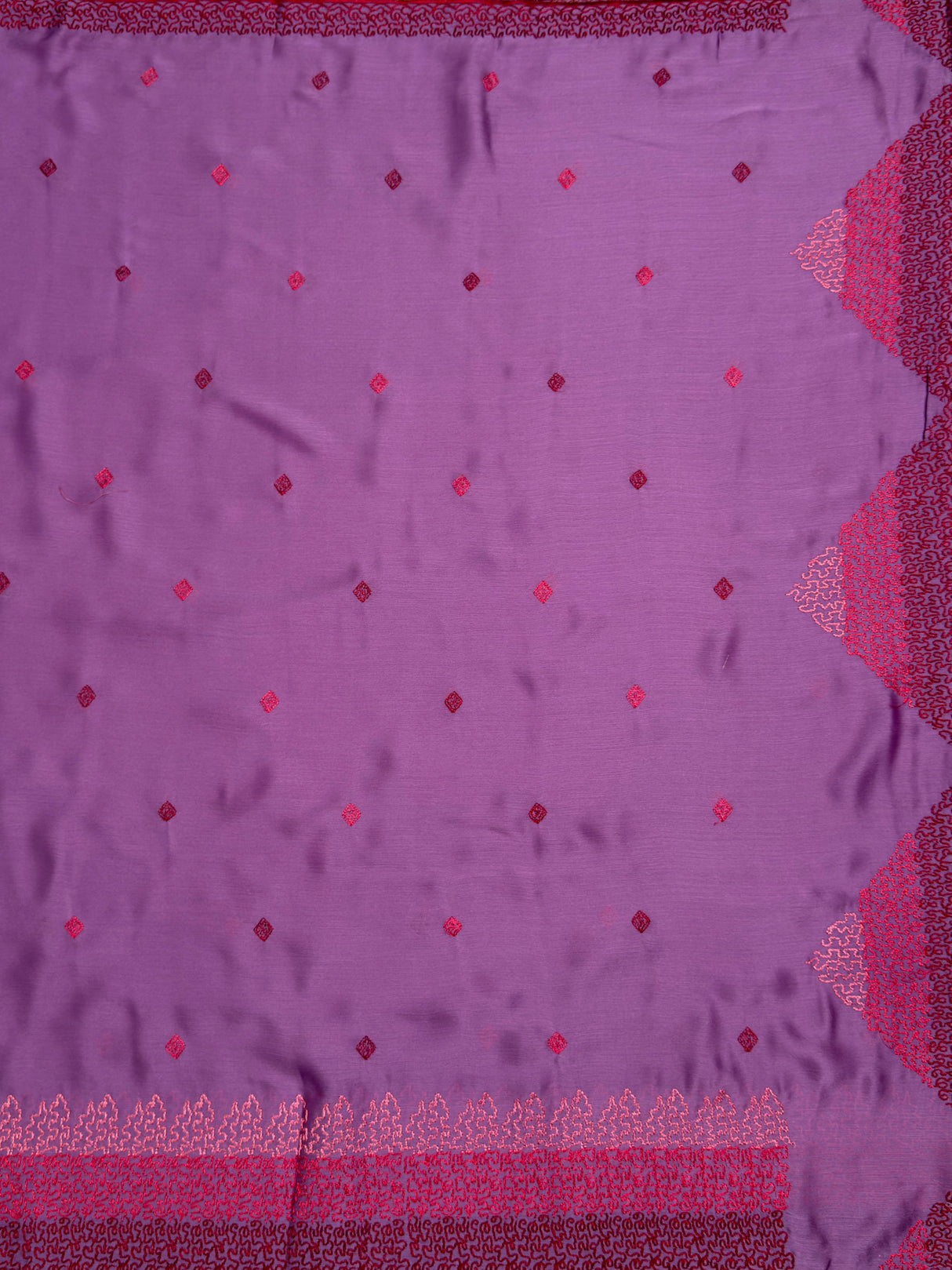 MIMOSA Violet Saree Saree — pallu and zari work detail