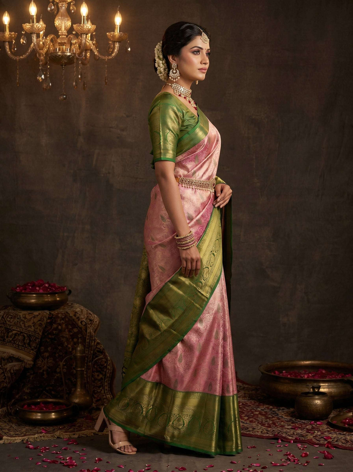 MIMOSA Rani Kanjivaram Art Silk Saree — Blouse Fabric Detail