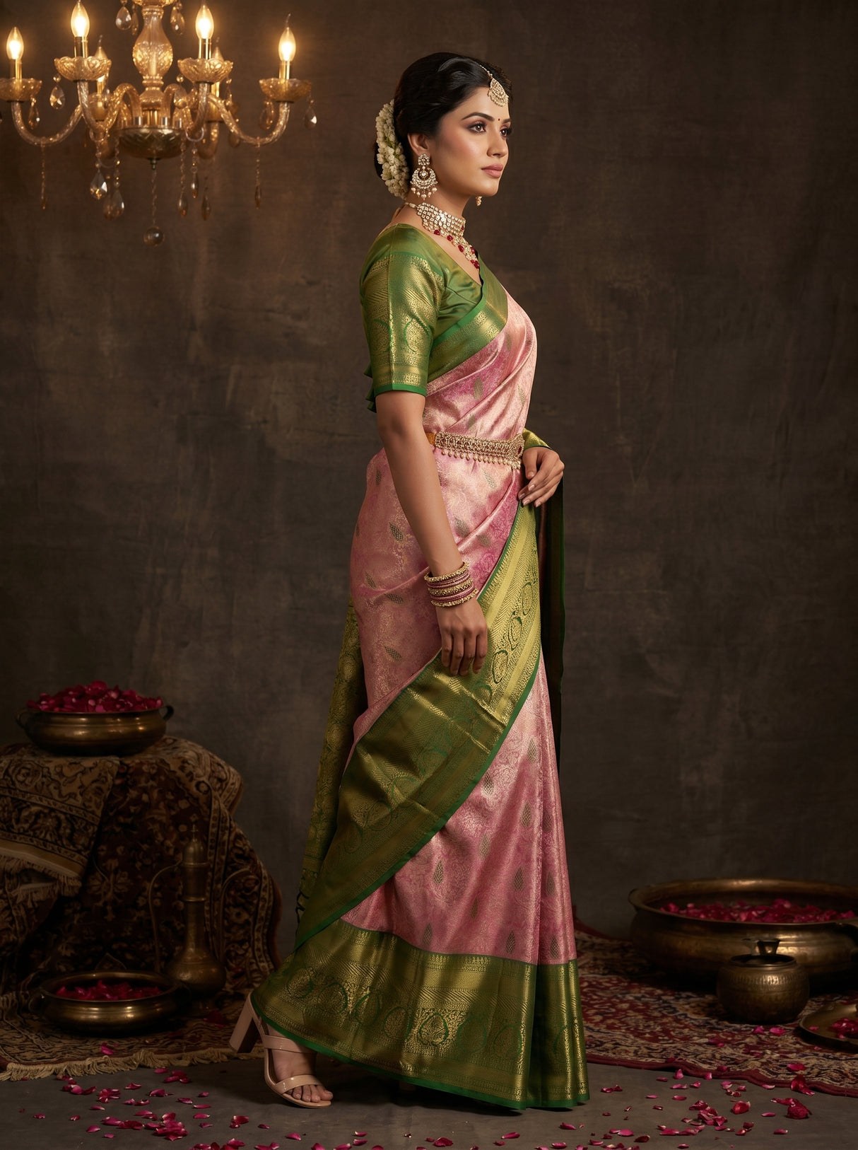 MIMOSA Rani Kanjivaram Art Silk Saree β Blouse Fabric Detail