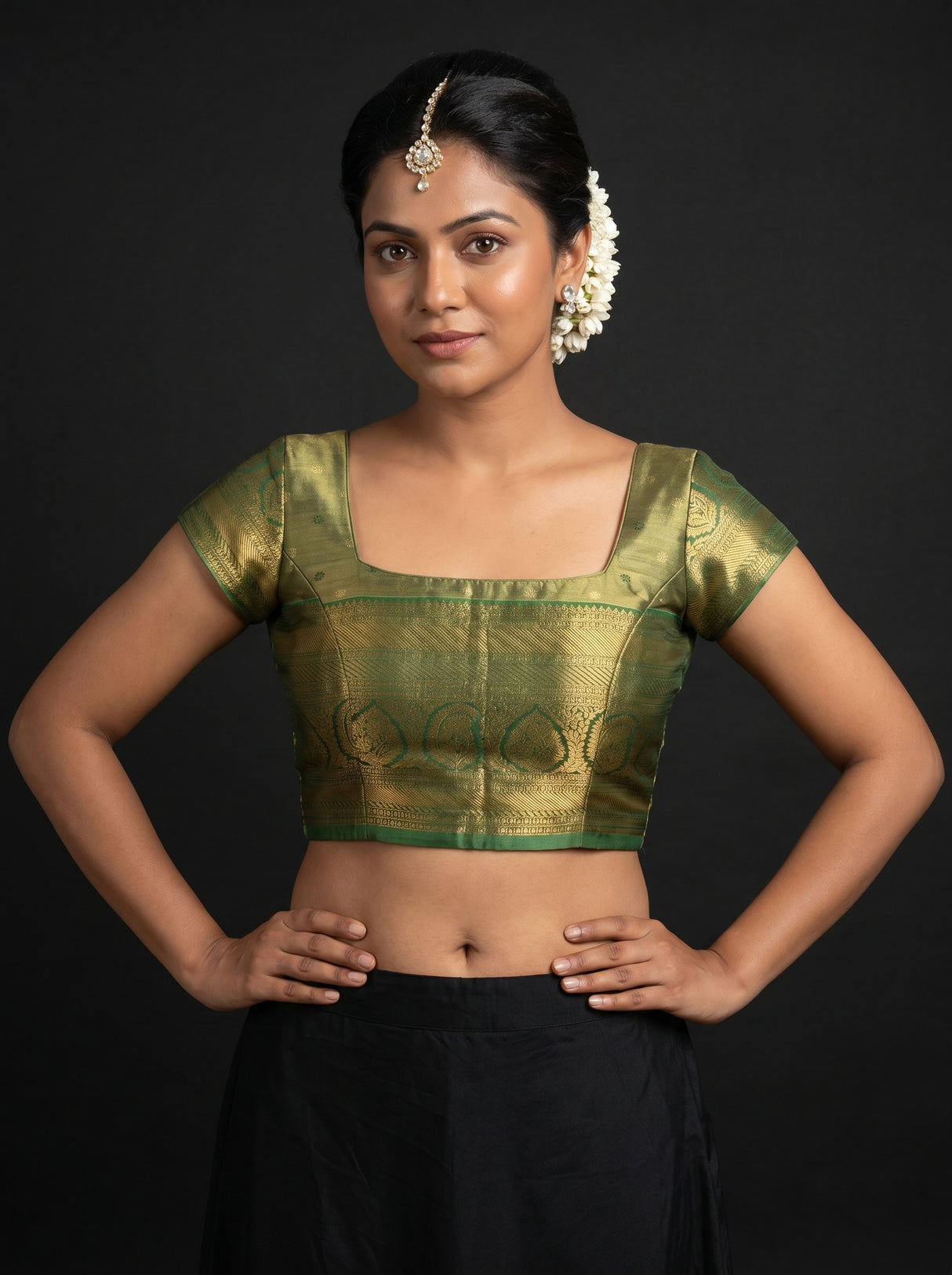 MIMOSA Rani Kanjivaram Art Silk Saree β blouse close-up