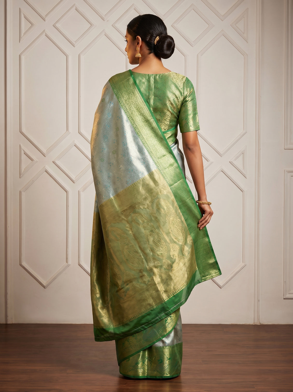 MIMOSA Saffire Kanjivaram Art Silk Saree β Blouse Fabric Detail