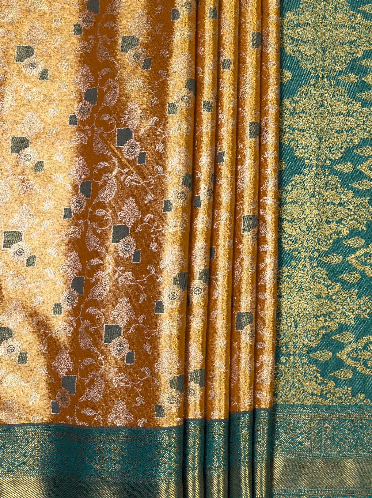 MIMOSA Orange Kanjivaram Art Silk Saree β fleets shot full lifestyle