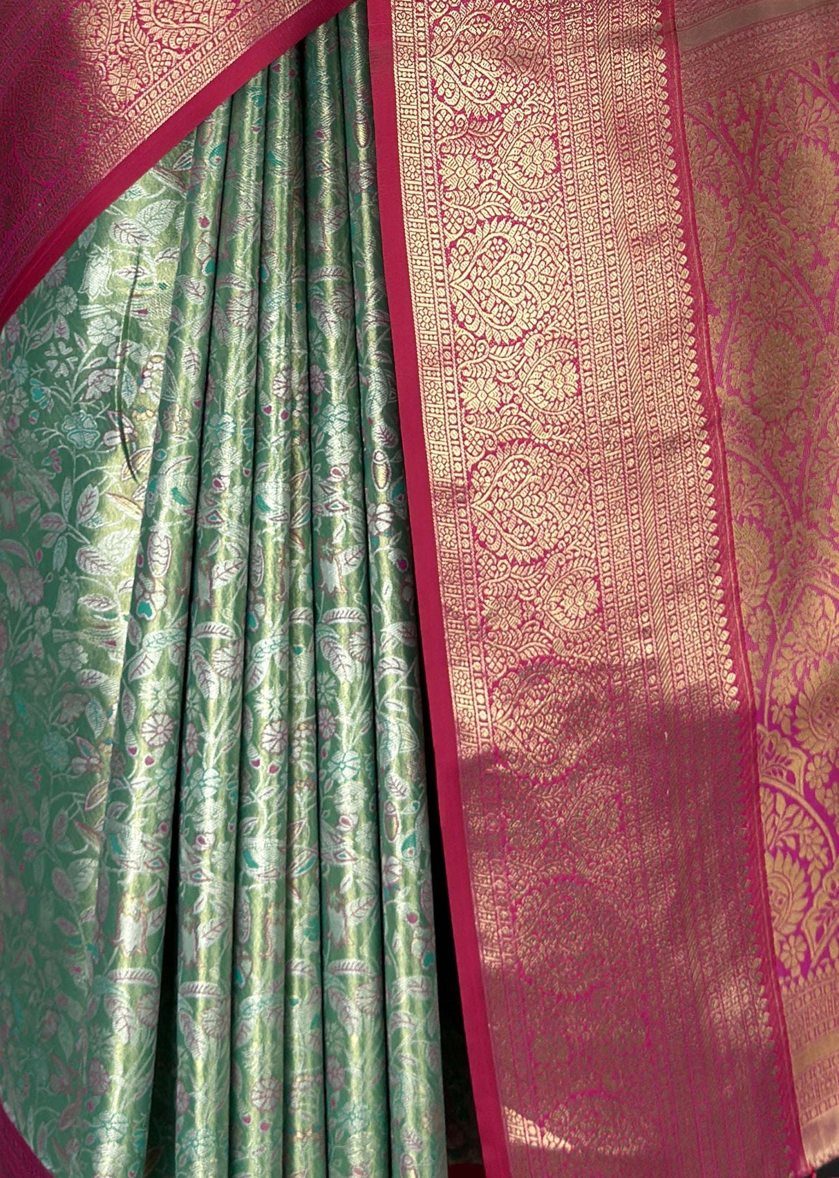 MIMOSA Rama Kanjivaram Art Silk Saree — fleets shot full lifestyle
